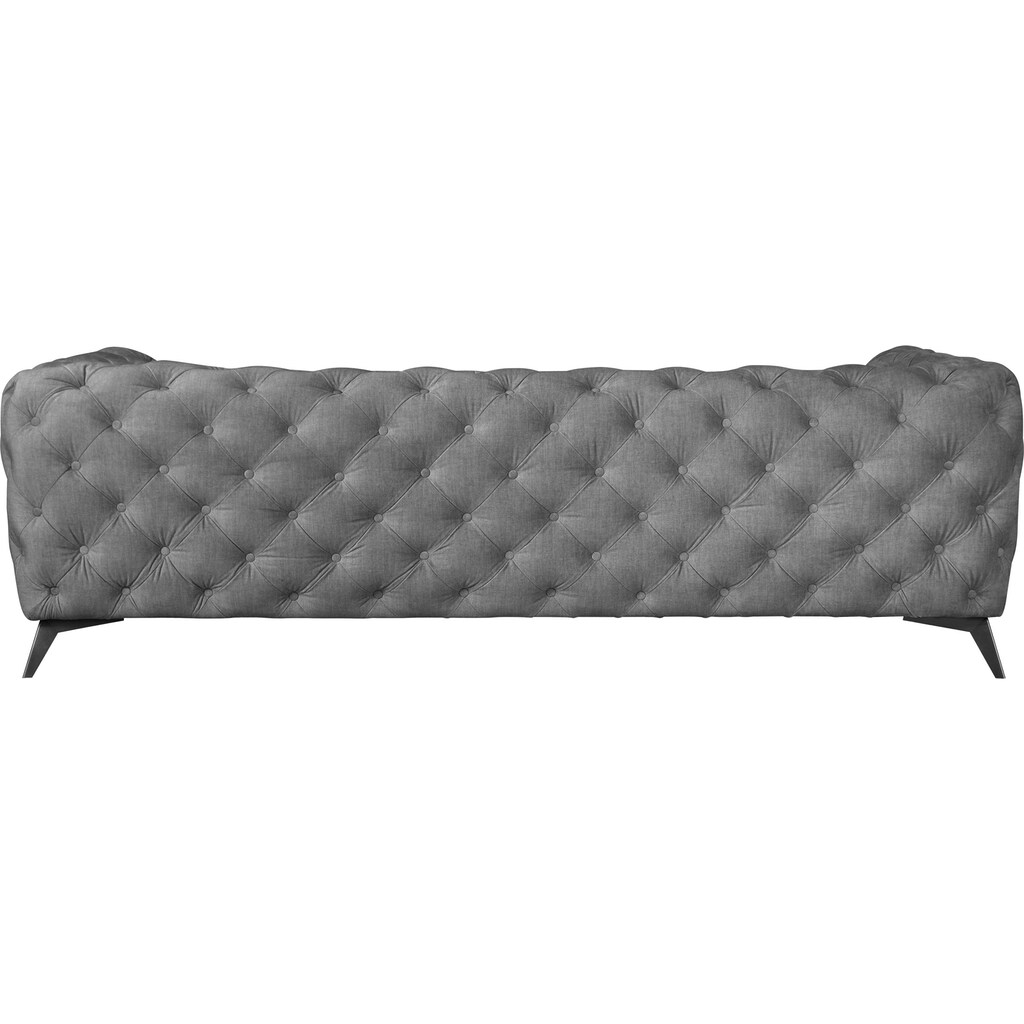 Leonique Chesterfield-Sofa »Glynis«, aufwändige Knopfheftung, moderne Chesterfield Optik, Fußfarbe wählbar