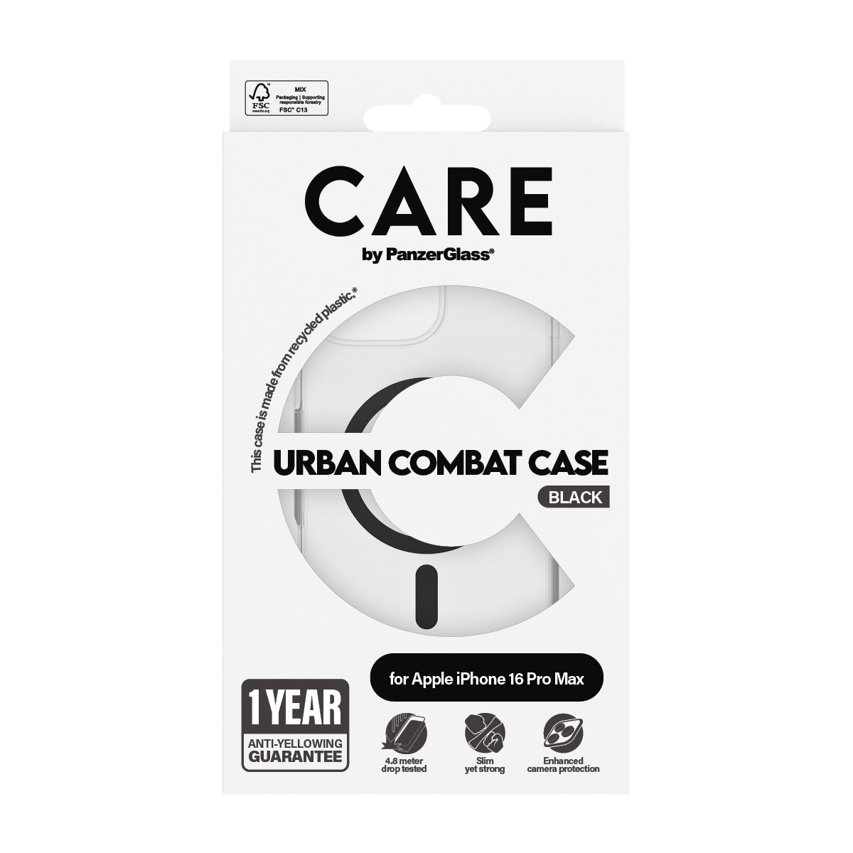 CARE by PanzerGlass Handyhülle »Urban Combat Case mit MagSafe für Apple iPhone 16 Pro Max«, Backcover, Schutzhülle, Handyschutzhülle, Case, Schutzcase, stoßfest