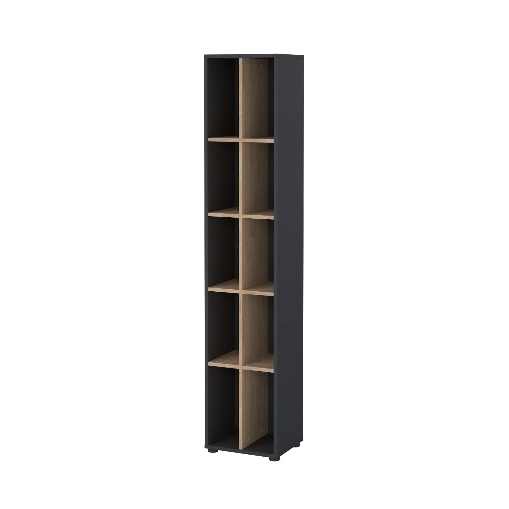 INOSIGN Regal »Sign Ablageregal, Aktenregal, Bücherregal, Standregal, Wandregal,«, schmal mit Trennwand und Einlegeböden, Höhe 200 cm