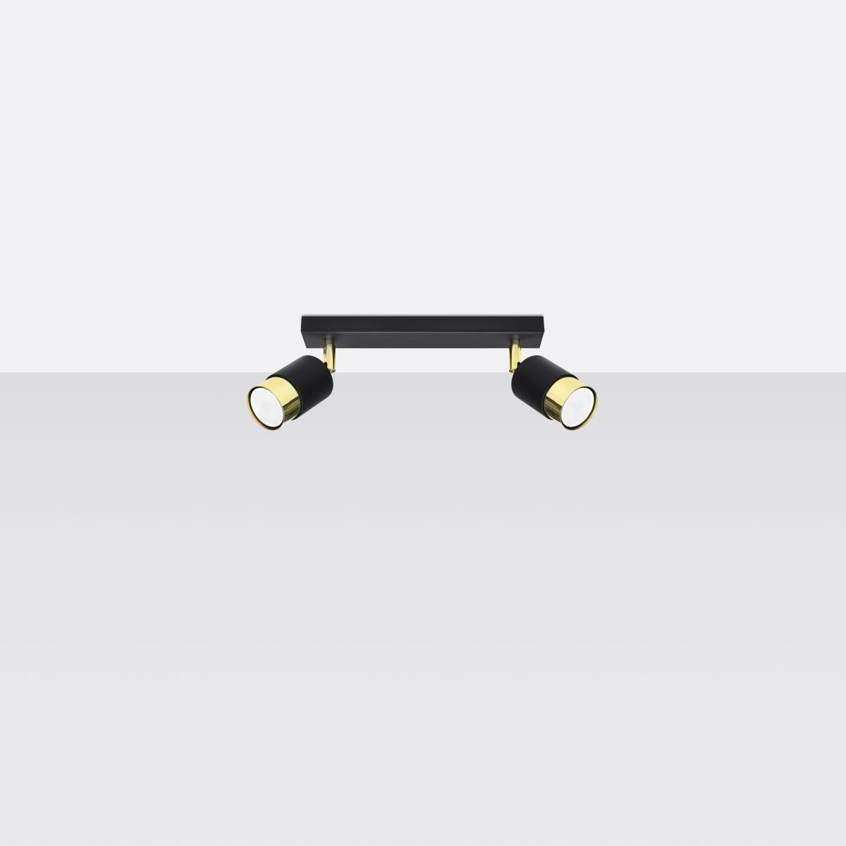 SOLLUX lighting Deckenleuchte »NERO«, 2 flammig-flammig, beweglicher Lampen günstig online kaufen