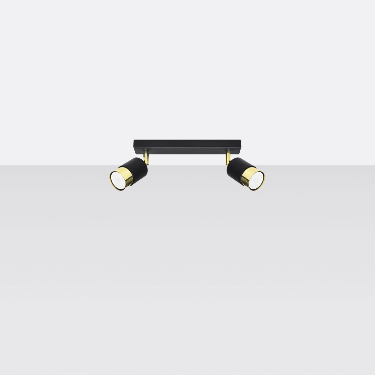 SOLLUX lighting Deckenleuchte »NERO«, 2 flammig, Leuchtmittel GU10   ohne L günstig online kaufen