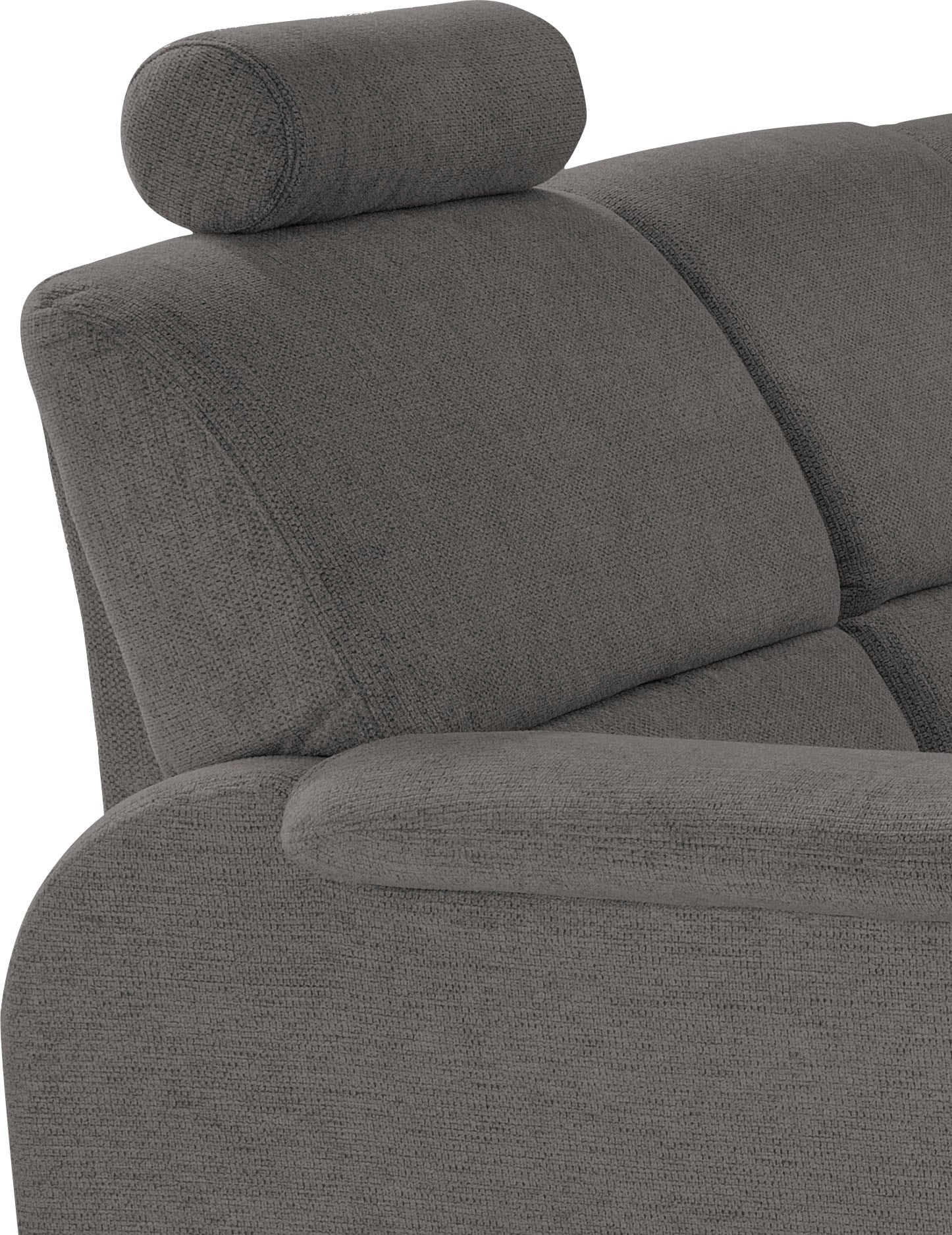 Home affaire Ecksofa »Pisa L-Form, mit Schlaffunktion, Stauraum, 2x höhenverstellbare«, Kopfstützen und Relaxfunktion im Eckelement