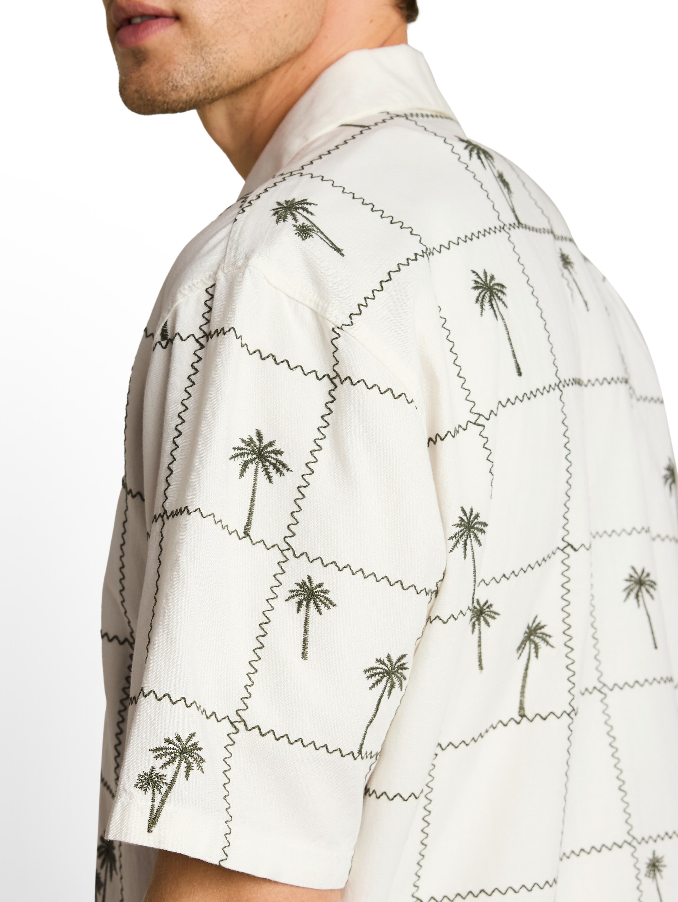 TOM TAILOR Denim Kurzarmshirt Sommerhemd mit Stickereien