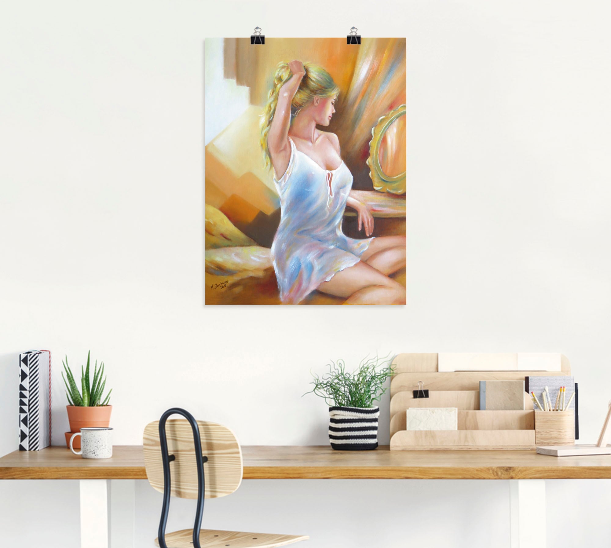 Artland Wandbild »Sexy Frau am Spiegel«, Erotische Bilder, (1 St.), als Leinwandbild, Poster in verschied. Größen