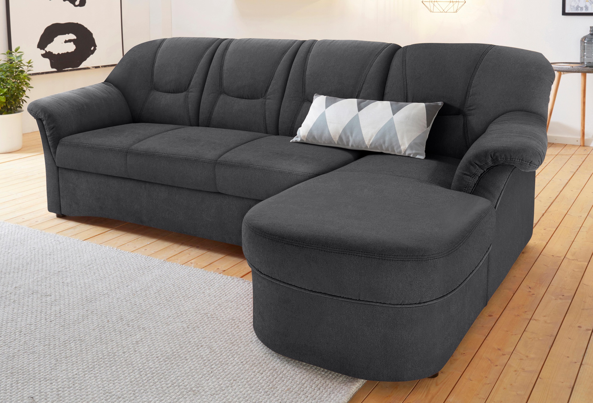 DOMO collection Ecksofa »Sarafina zeitlos und komfortabel, optional mit Fed günstig online kaufen