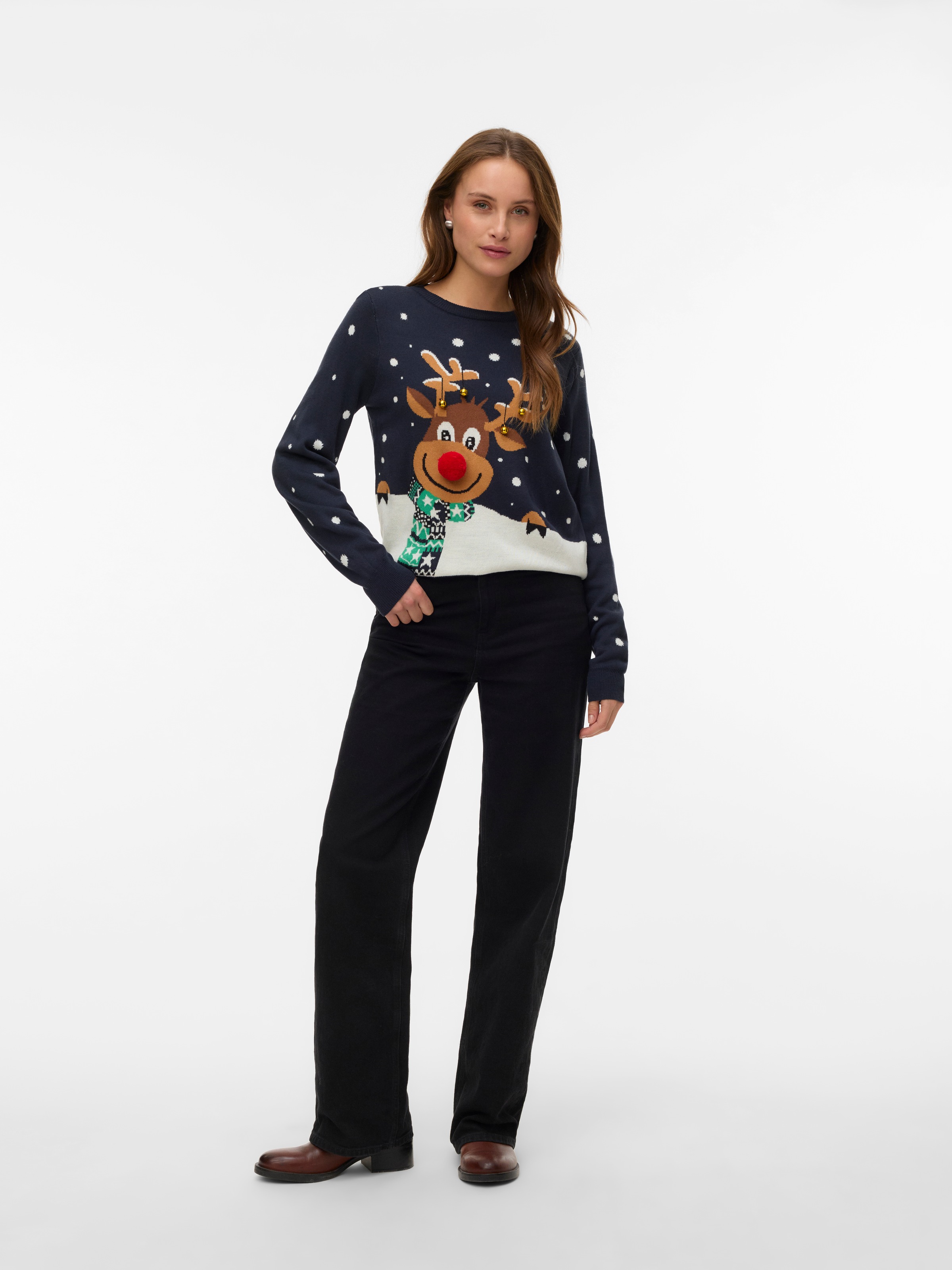 Vero Moda Weihnachtspullover »VMFROSTYDEER LS O-NECK PULL. XMAS BOX«