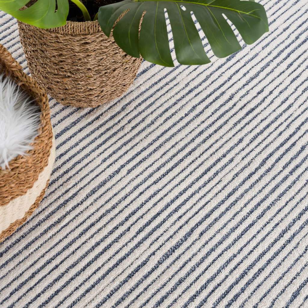 Carpet City Teppich »Art 2231«, rund, 7 mm Höhe, Kurzflor, Streifen-Muster, ideal für Flur & Diele