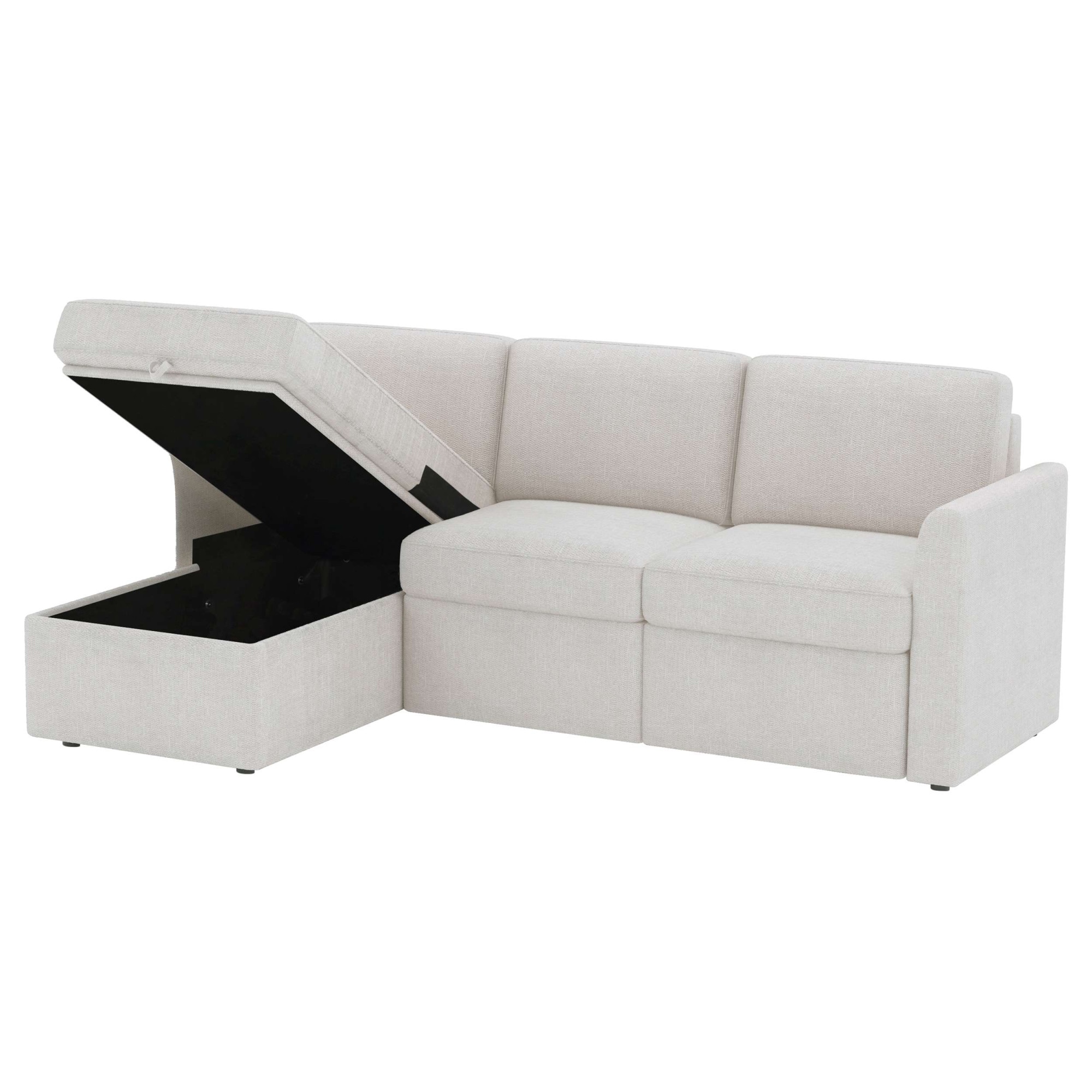 Dorel Home Ecksofa »NORDHUS, L-Form, 200 cm, Recamiere rechts/links montierbar« großer Stauraum, softer Cord und feiner Webstoff-Bezug
