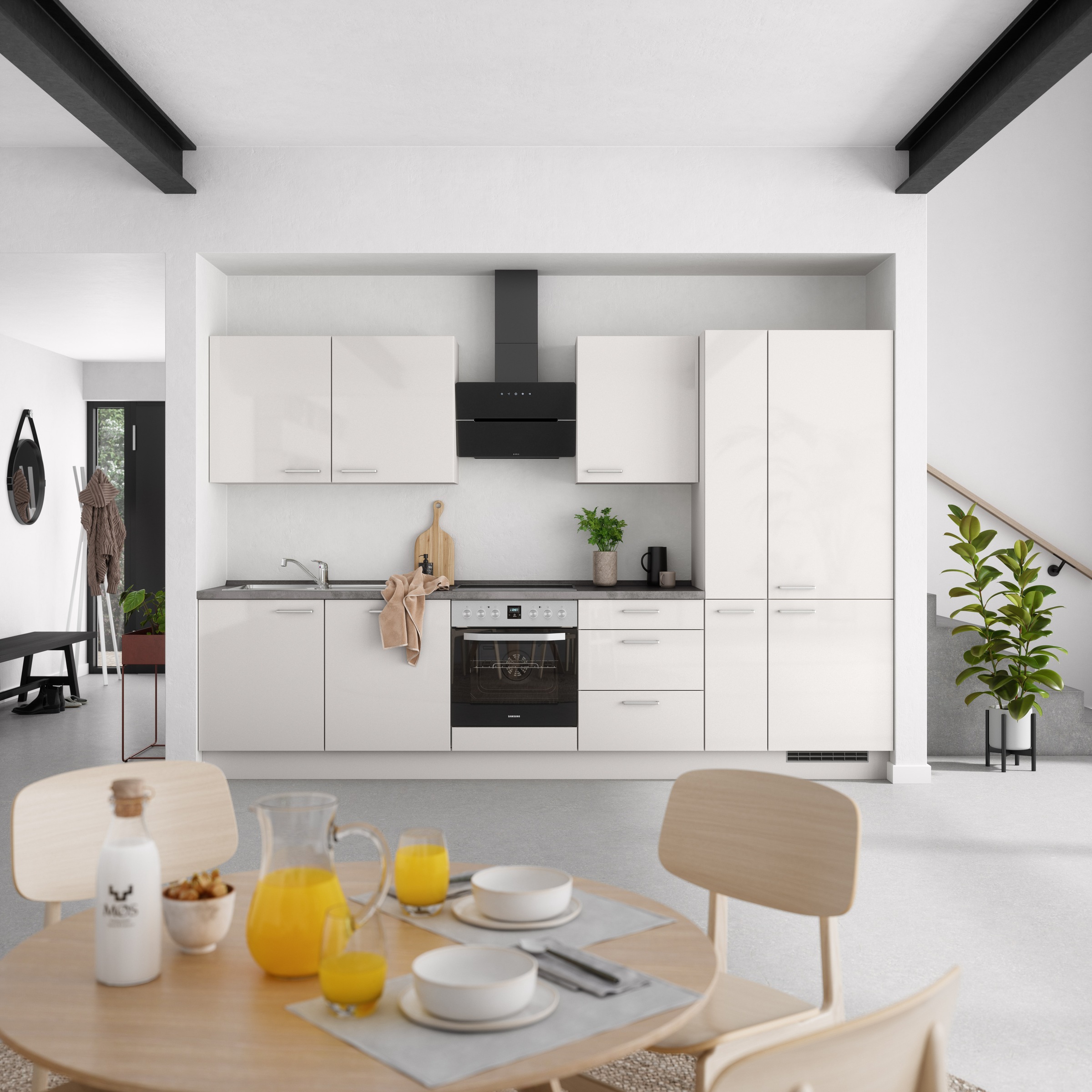 nobilia® Küchenzeile »"Flash II"«, vormontiert, Ausrichtung wählbar, Breite 330 cm, wahlw. mit E-Geräten
