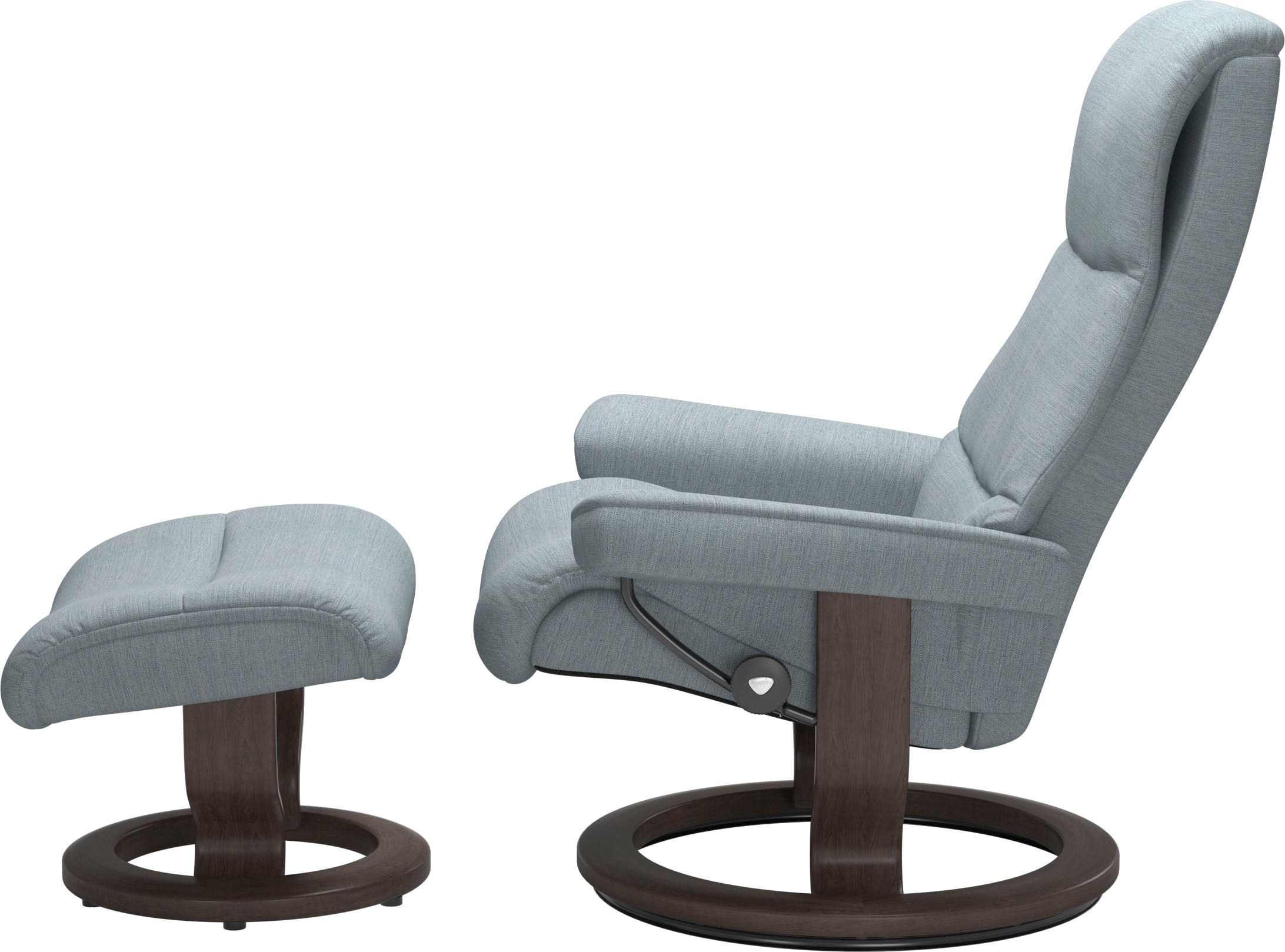 Stressless® Relaxsessel »View«, (Set, Relaxsessel mit Hocker), mit Classic Base, Größe M,Gestell Wenge