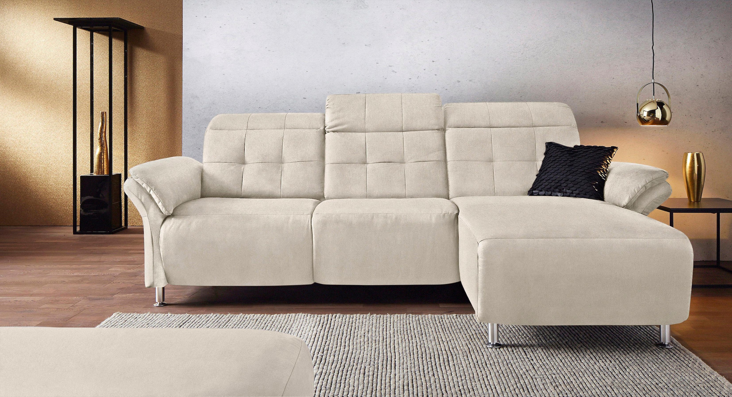 Places of Style Ecksofa »Manhattan L-Form«, 2 Sitze mit elektrischer Relaxf günstig online kaufen