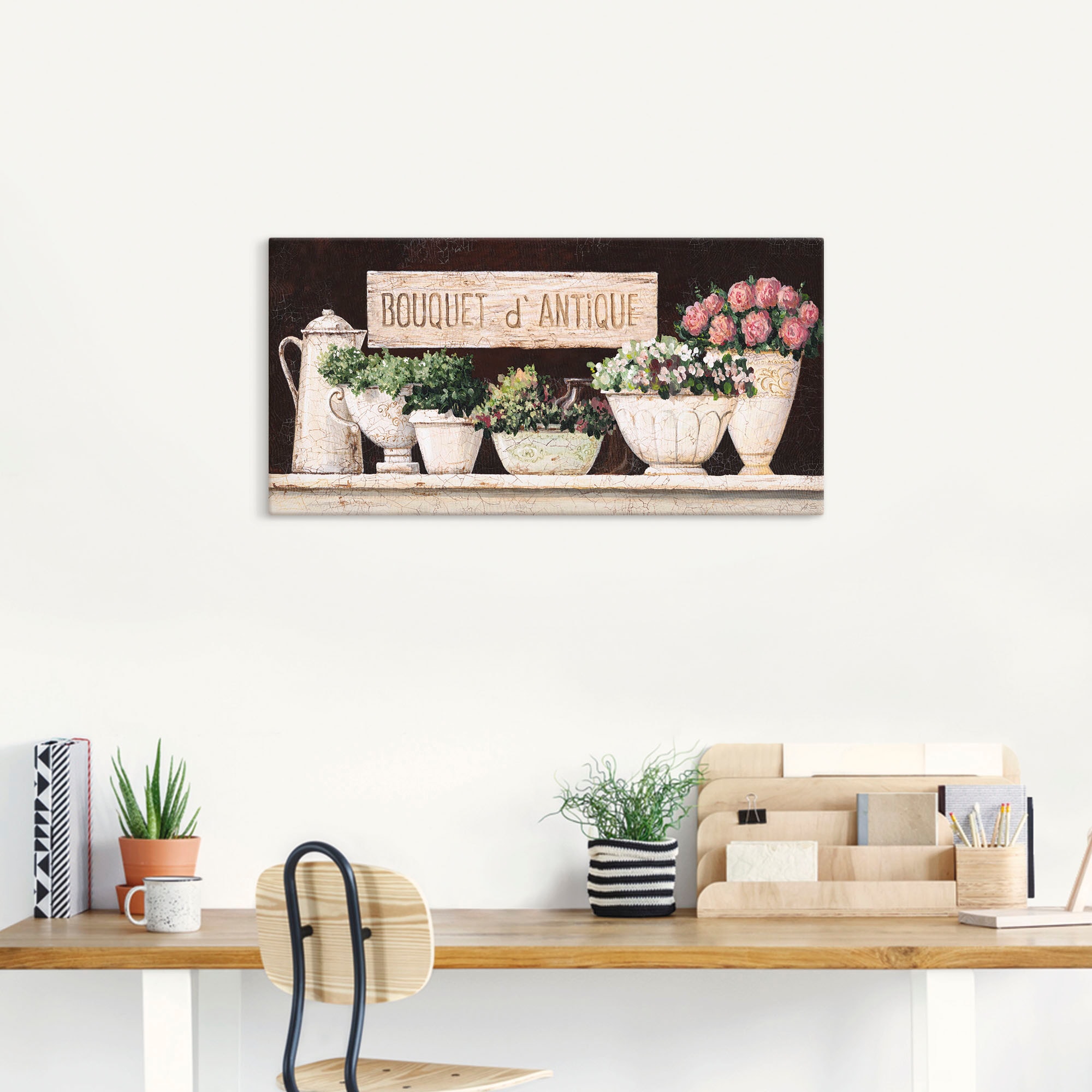 Artland Wandbild »Antike Sträuße«, Vasen & Töpfe, (1 St.), als Alubild, Outdoorbild, Leinwandbild, Wandaufkleber, versch. Größen