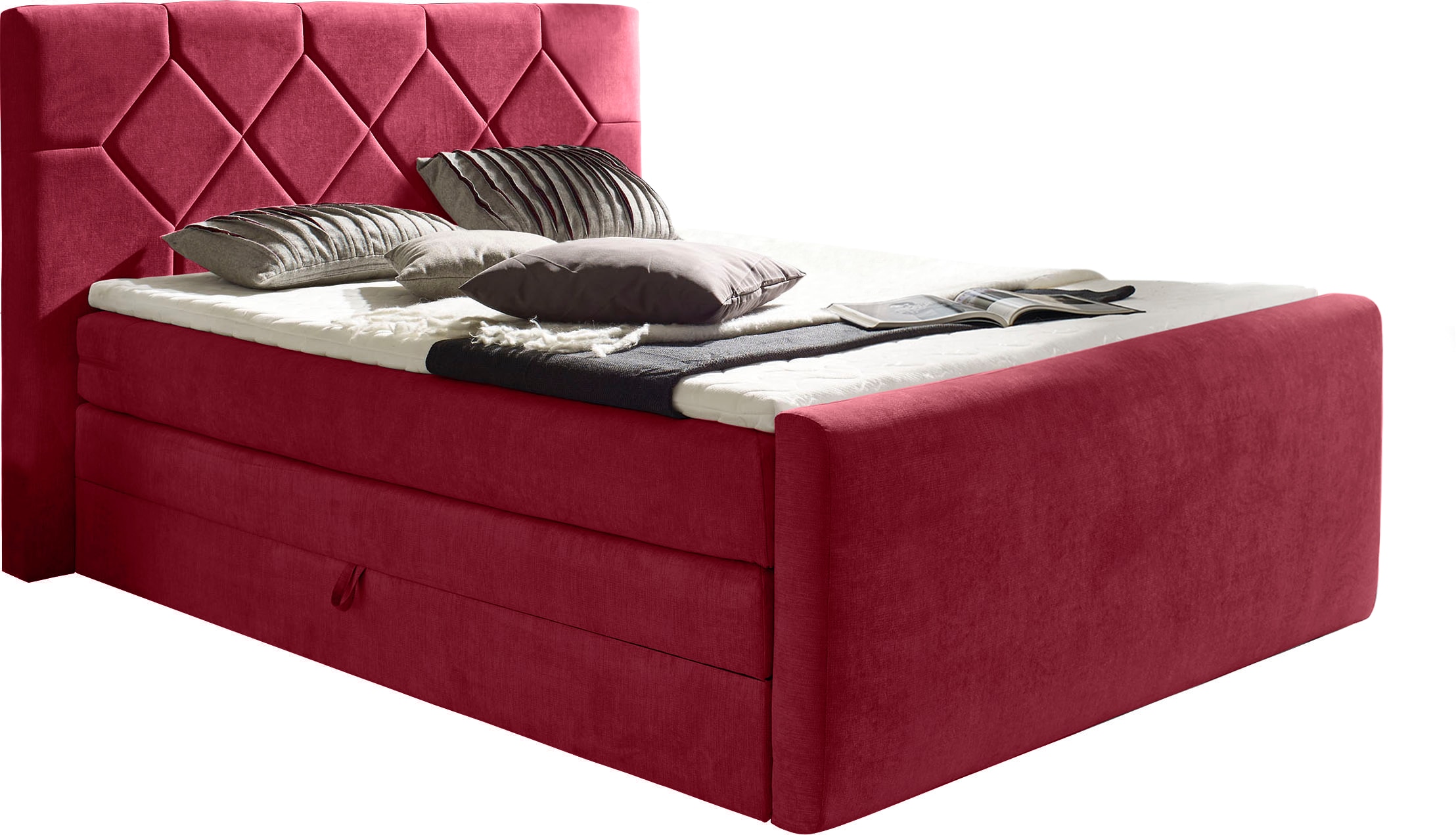 PLACES OF STYLE Boxspringbett "Atlanta" inklusive Topper und Bettkasten günstig online kaufen