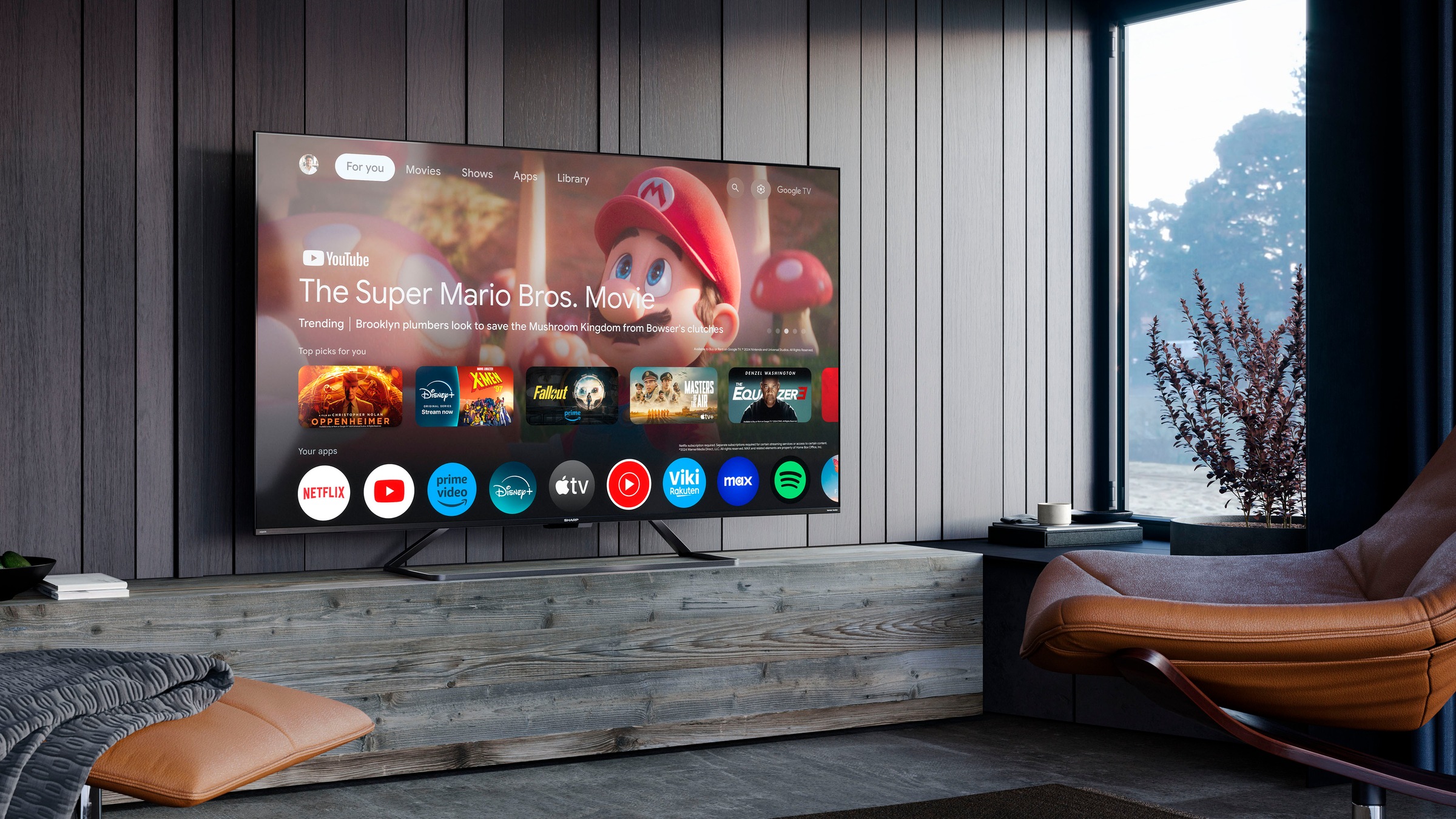 Sharp QLED-Fernseher »4T-C65GRx«, 4K Ultra HD, Google TV