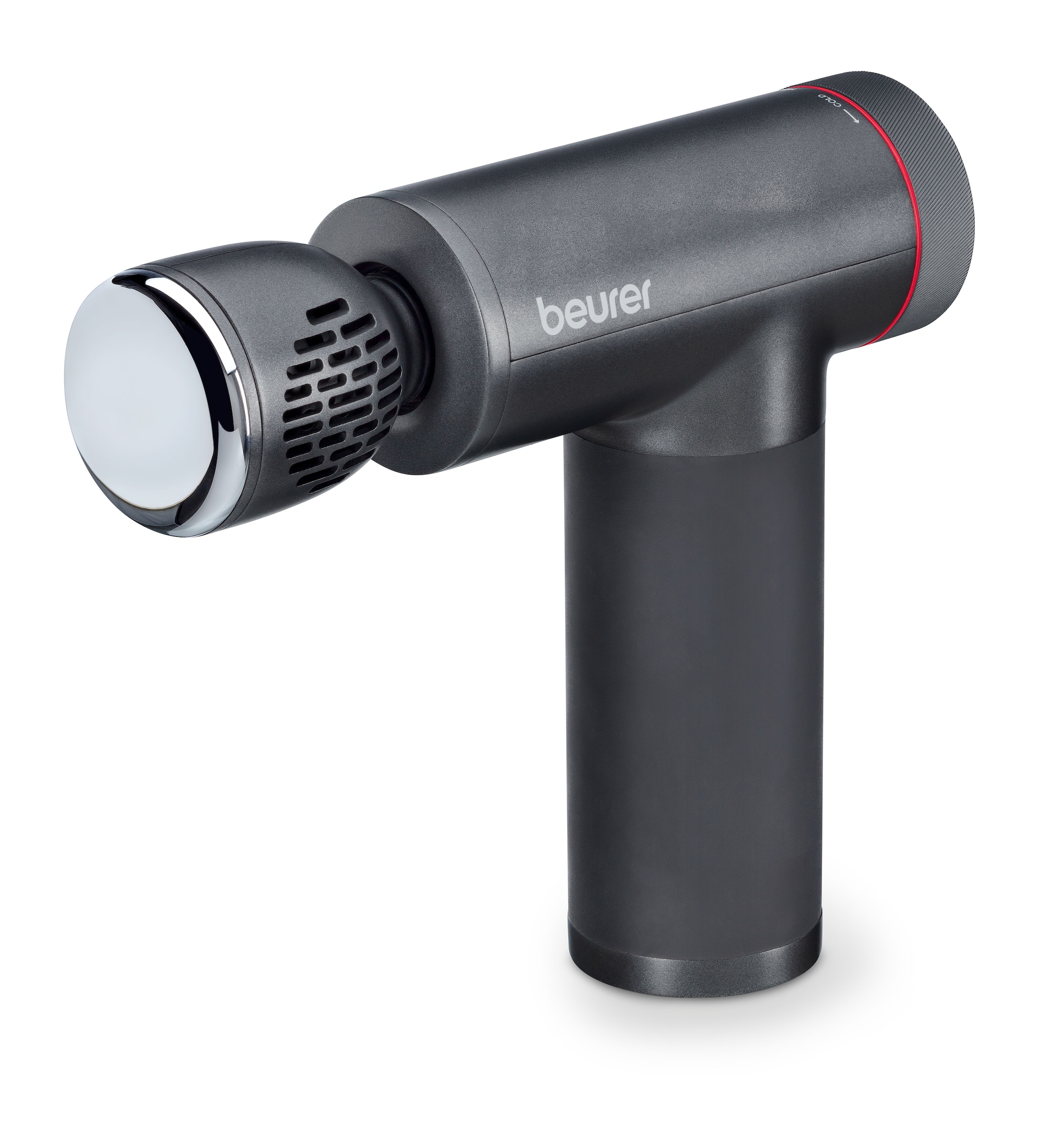 BEURER Massagepistole »MG 195 Hot & Cold, mit Wärme- und Kältefunktion« Kraftvolle Triggerpunktmassage gegen Verspannungen und Schwellungen grau...