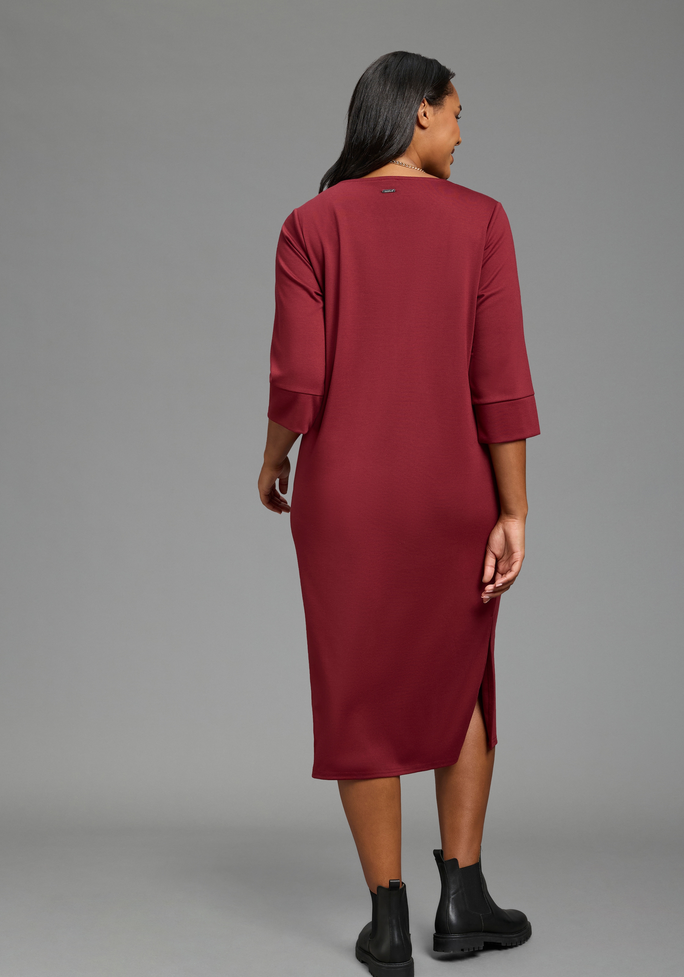 Laura Scott CURVE Midikleid »Große Größen« Midikleid in wadenlanger Schnittform, figurumspielende Passform
