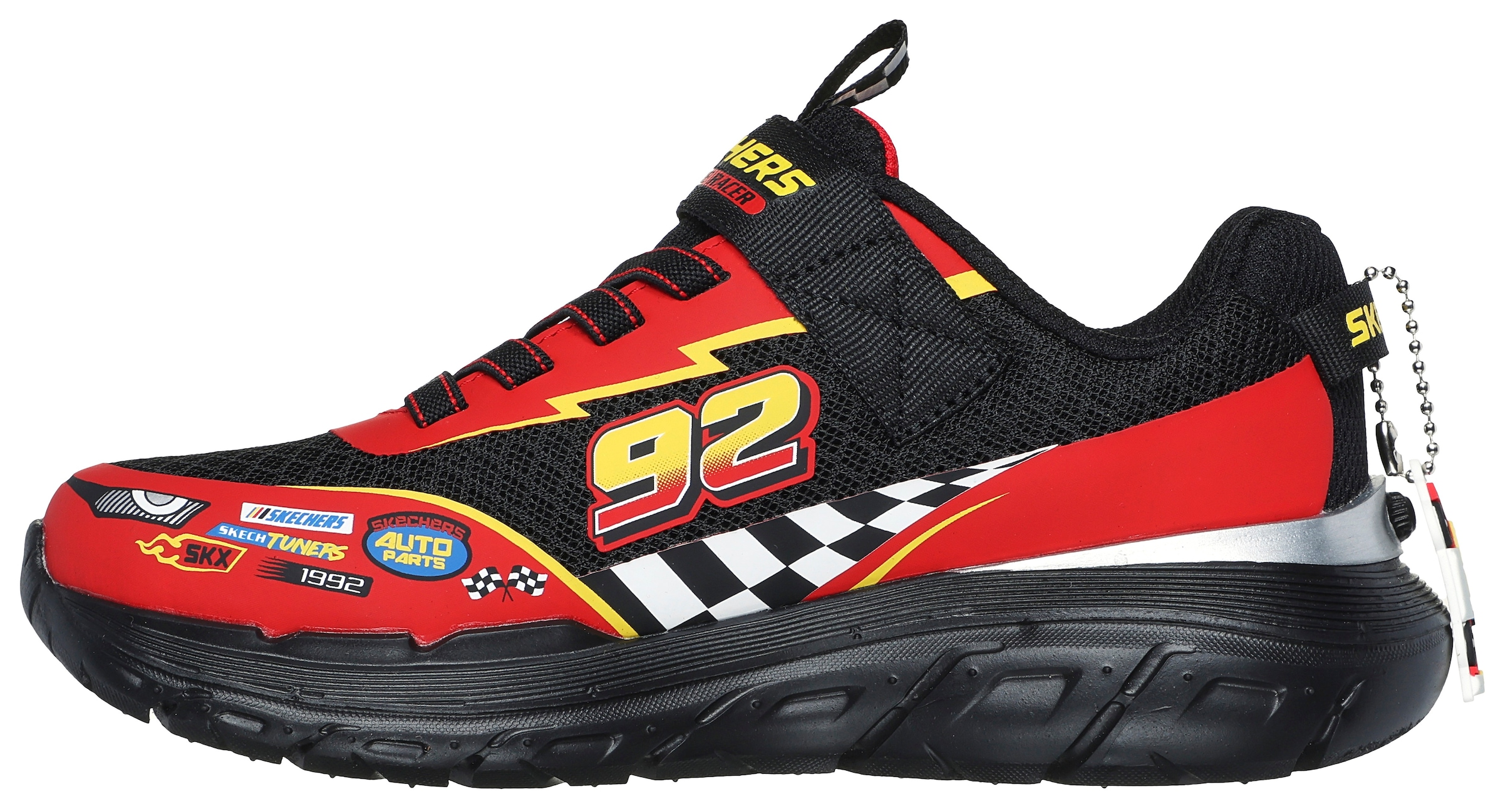 Skechers Sneaker »SKECH TRACKS«, Sneaker, Freizeitschuh mit Rennwagen, Größenschablone zum Download