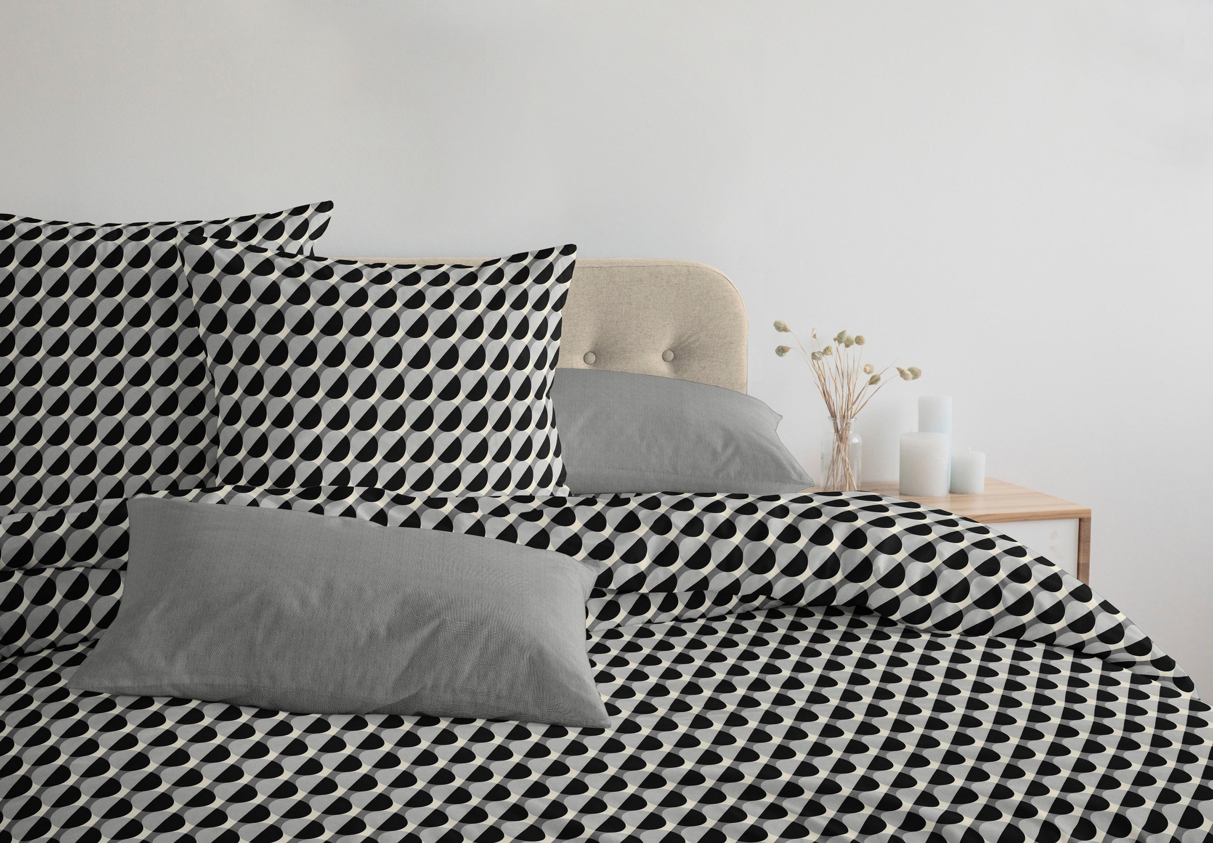 Adam Bettwäsche »Circles« 2 Stk. tlg. aus 100 % Bio-Baumwolle, 2 teilig - B günstig online kaufen