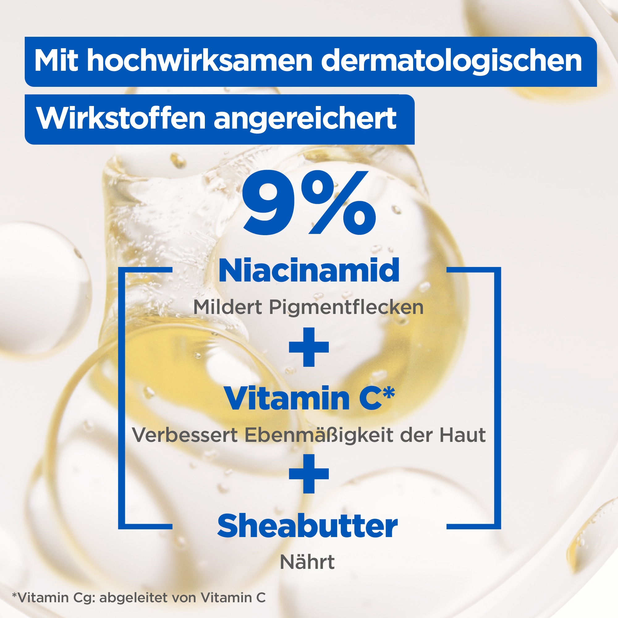 Mixa Körpermilch »Mixa Niacinamide Bright Creme« Mildert sonnenbedingte Pigmentflecken, versorgt trockene Haut.