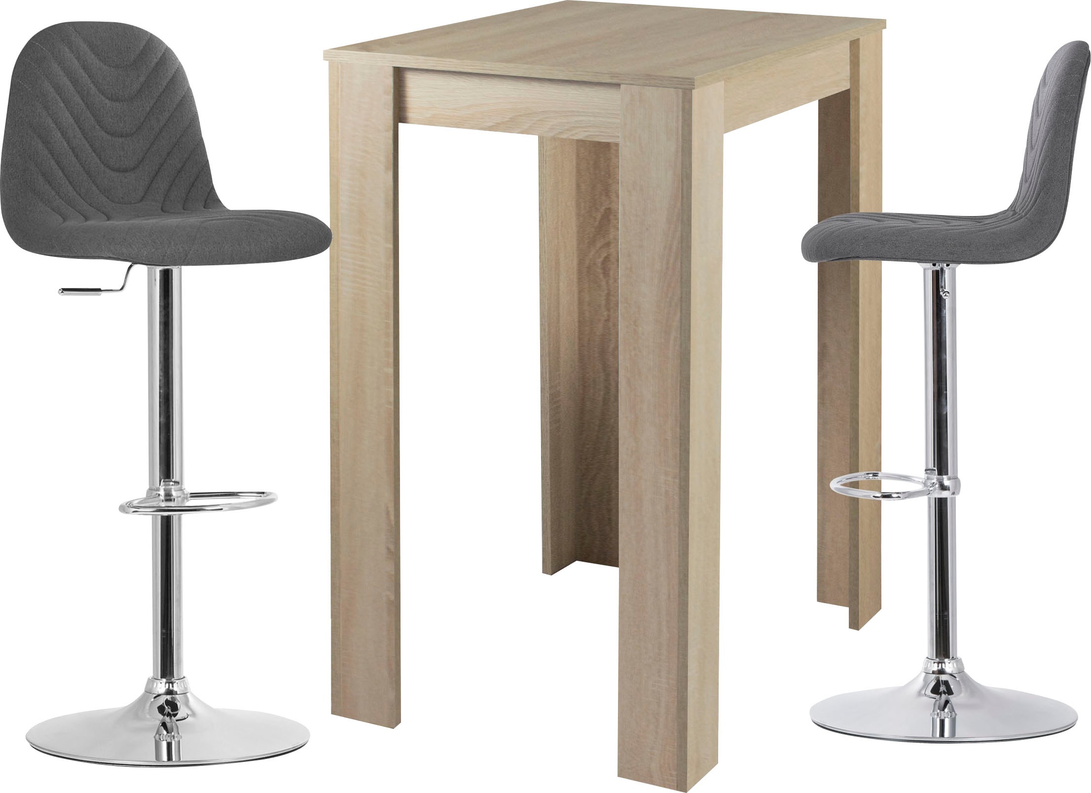 byLIVING Barhocker »Casino 01«, (Set, 2 St.), drehbar mit Höhenverstellung, Bezug in Webstoff, Metall-Gestell
