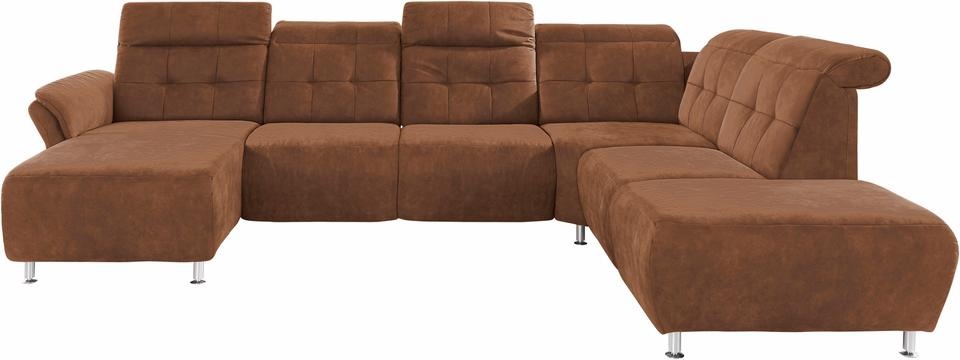 PLACES OF STYLE Wohnlandschaft »Manhattan U-Form« 2 Sitze mit elektrischer günstig online kaufen