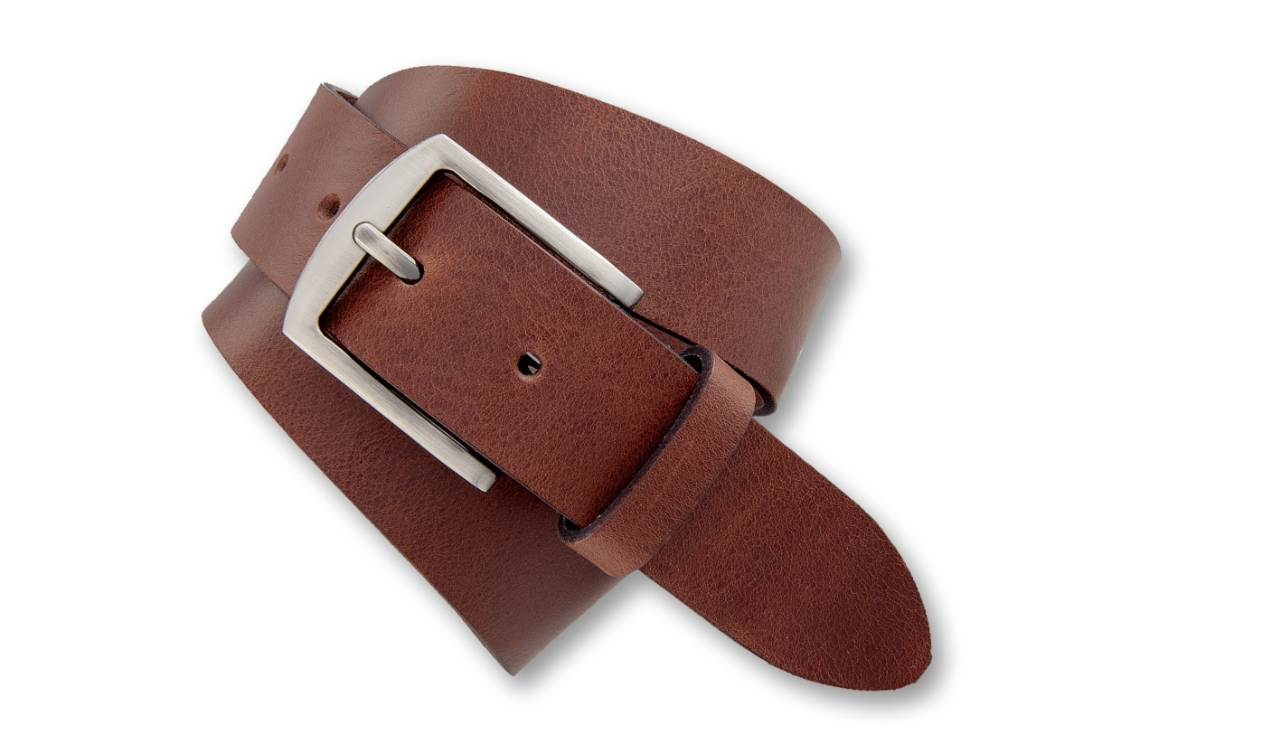 BERND GÖTZ Ledergürtel »Ledergürtel mit solider silberner Dornschließe«