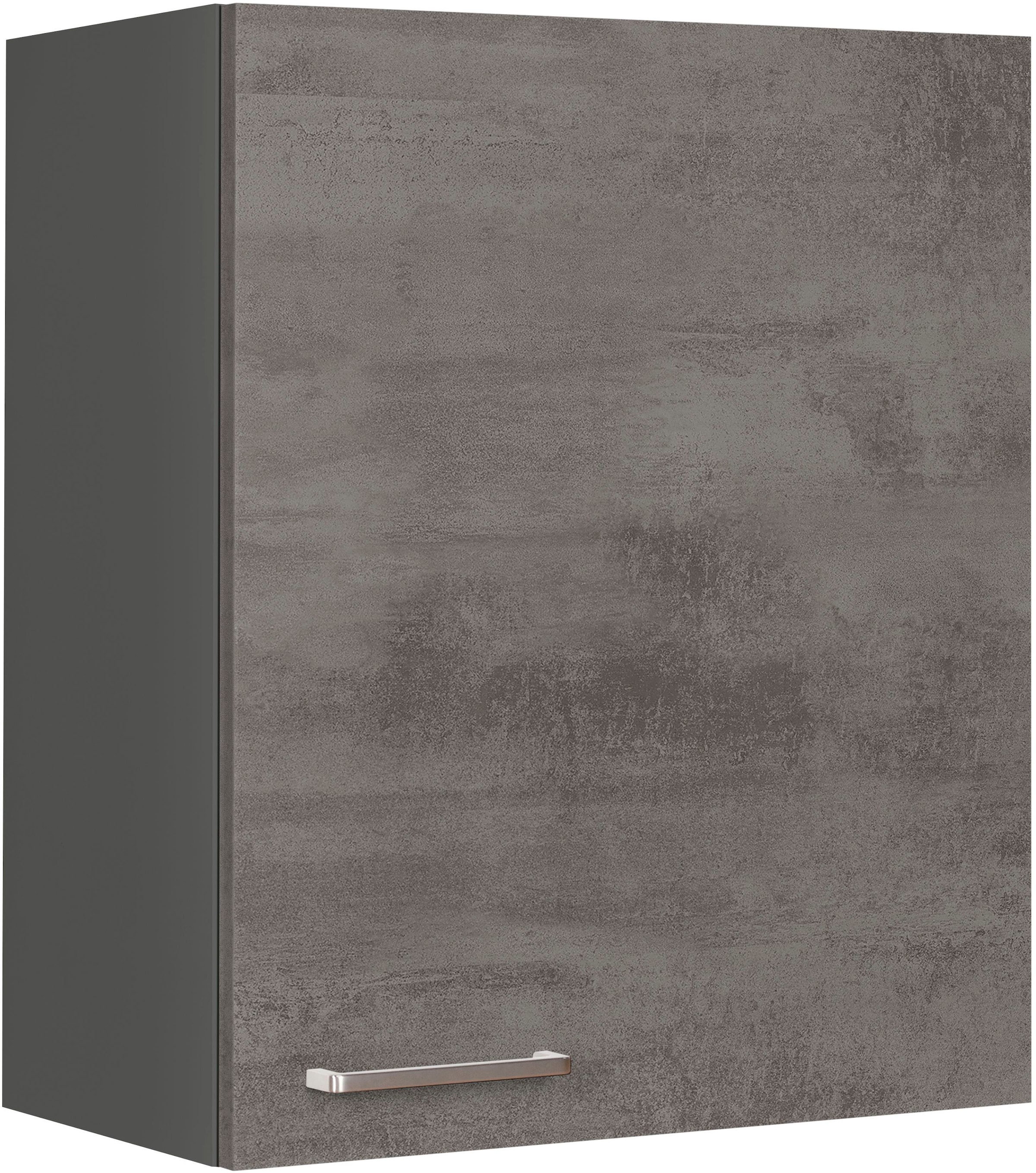 NOBILIA Hängeschrank »"Riva", Ausrichtung wählbar, vormontiert, « in drei Breiten: 30, 45 und 60 cm, mit Soft-Close-Funktion Front: Beton...