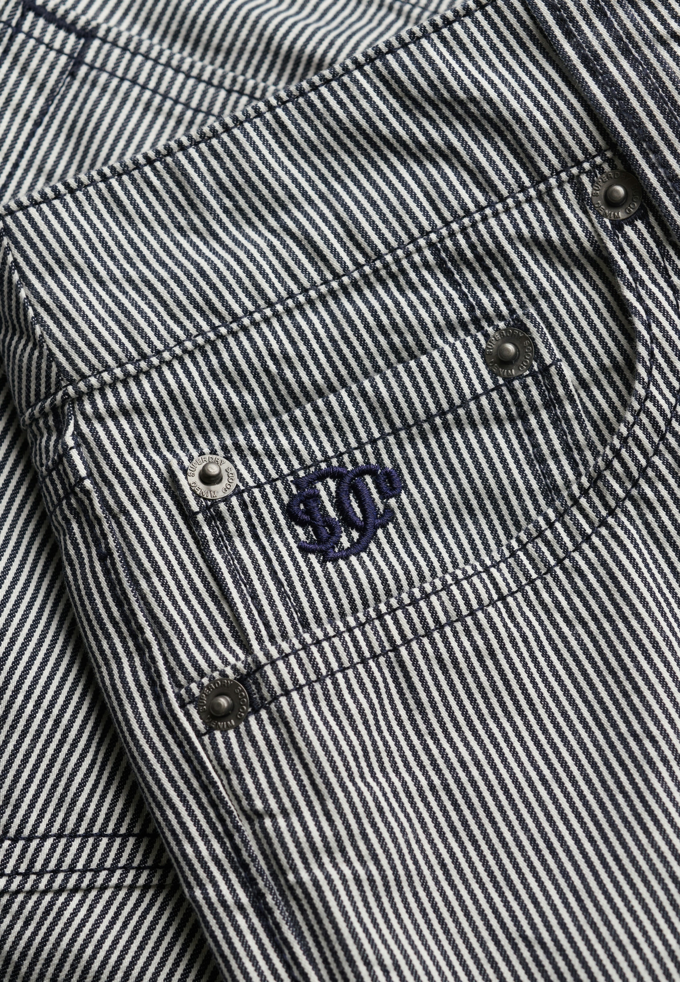 Superdry Jeanshotpants »MID RISE STRIPE SHORT«