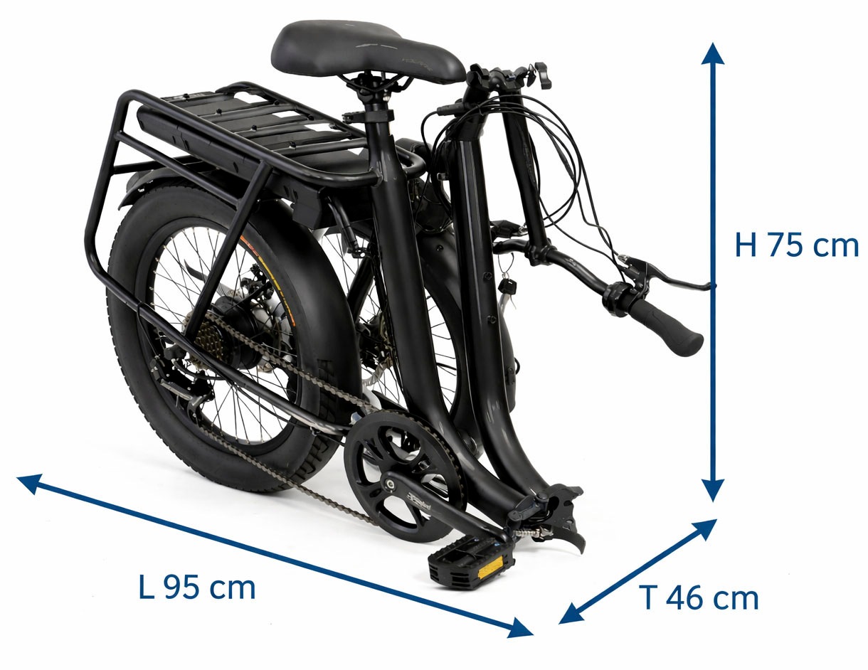 LLobe »Elektro Faltrad 20" Neo.cult schwarz« 7 Gang Shimano Tourney Schaltwerk Kettenschaltung Heckmotor 250 W