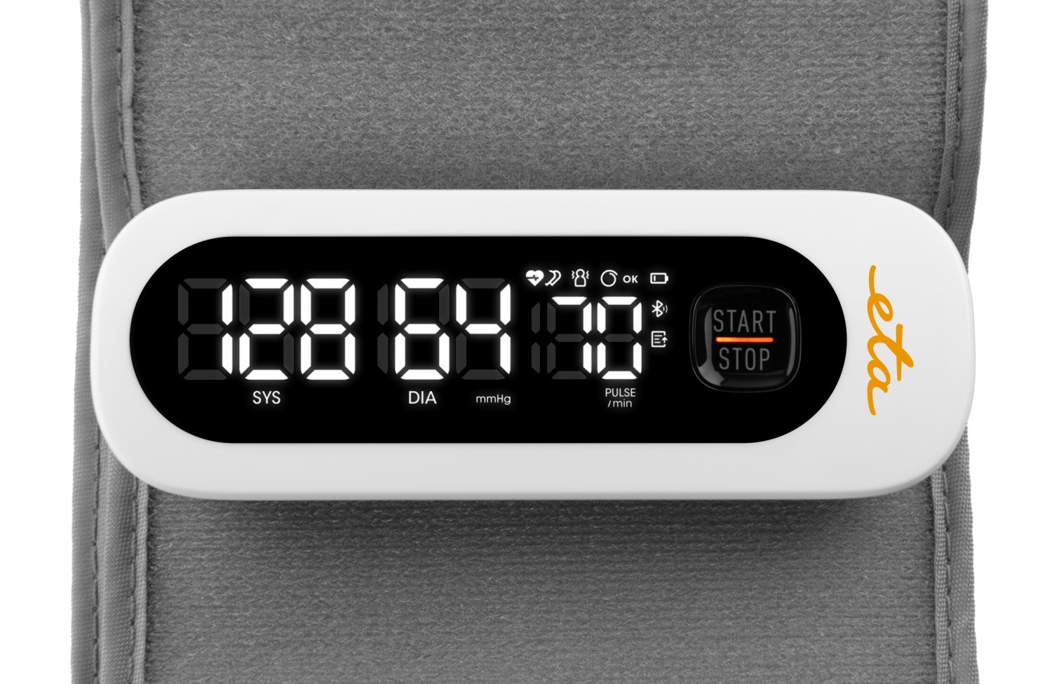 eta Oberarm-Blutdruckmessgerät, oszillometrische Messmethode, Smart App, WHO-Klassifikation