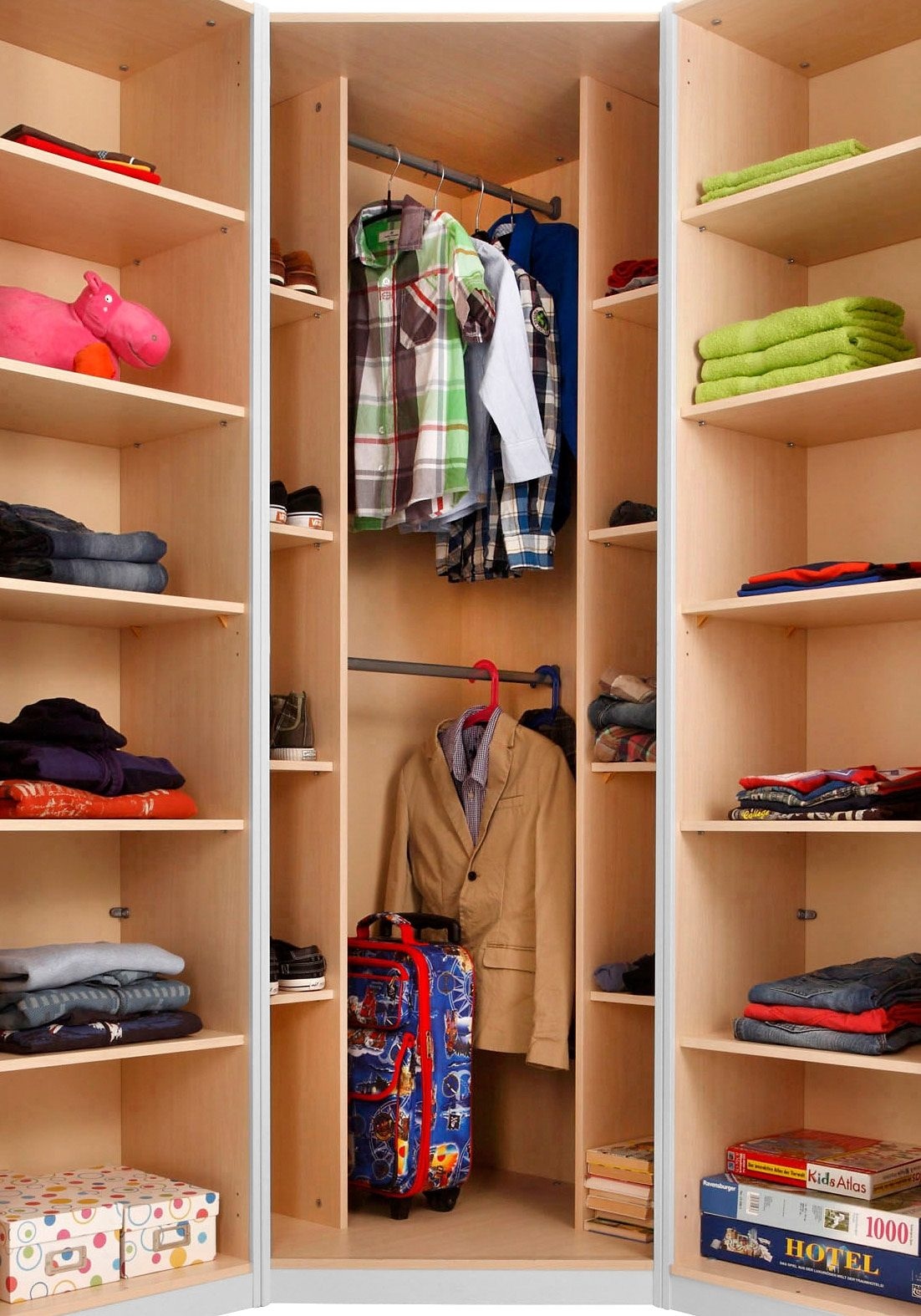 priess Eckkleiderschrank »Saragossa«, mit 8 Einlegeböden und 2  Kleiderstangen online kaufen