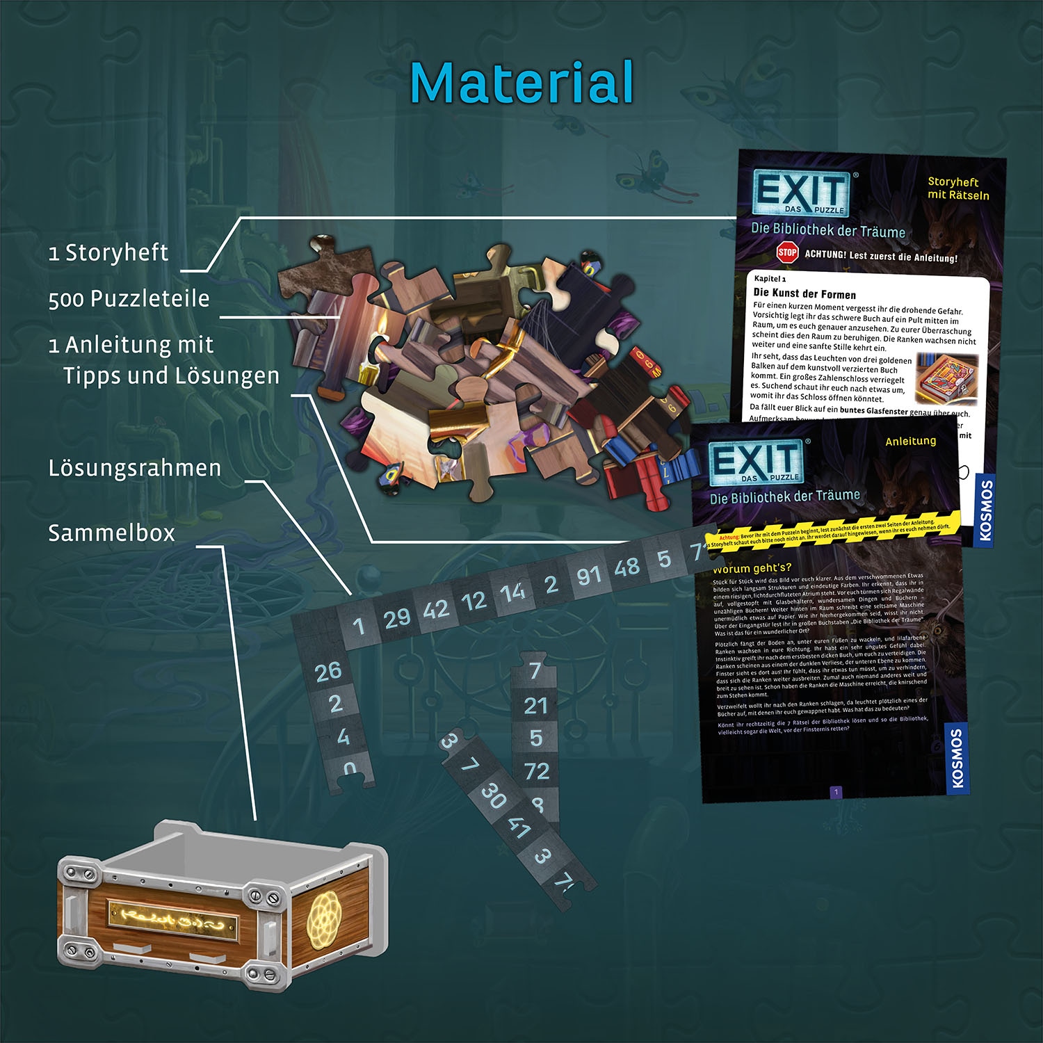 Kosmos Puzzle »EXIT® Das Puzzle Die Bibliothek der Träume« Made in Germany