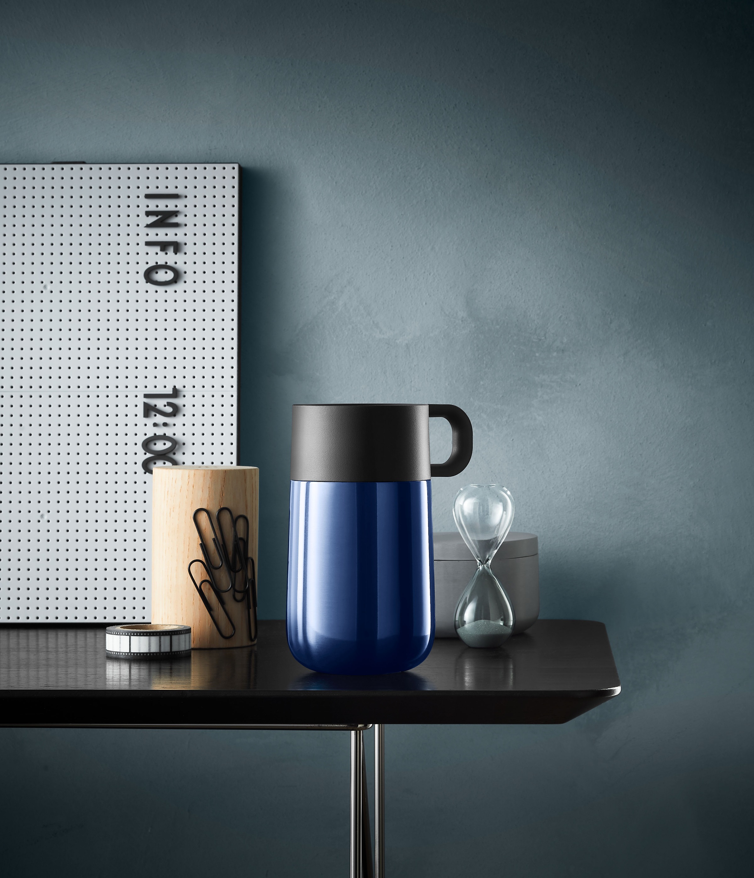 WMF Thermobecher »Impulse Travel Mug«, doppelwandiger Edelstahl, geringe Höhe, 360°-Trinköffnung