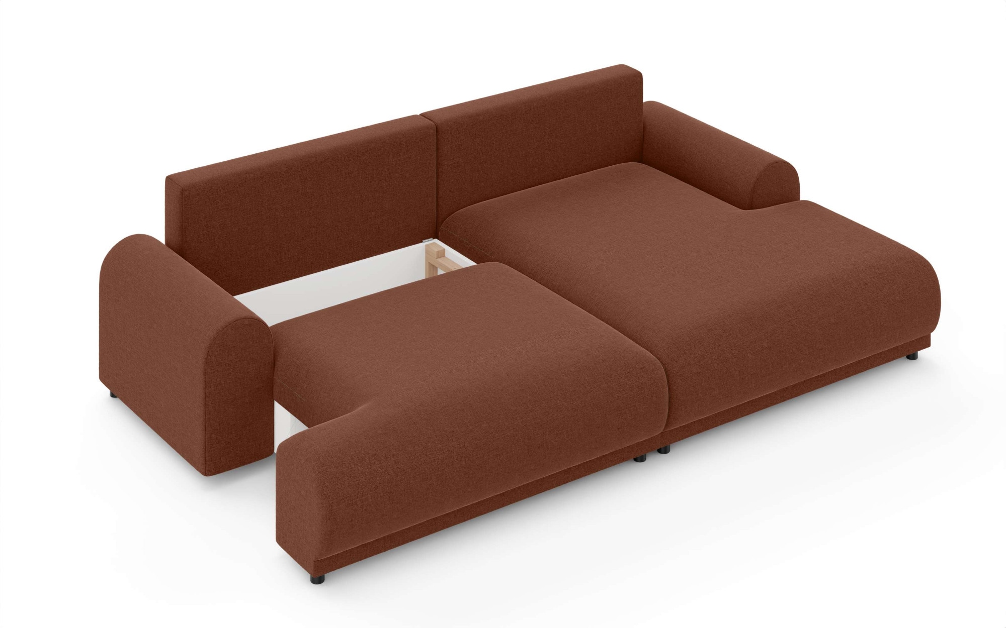 INOSIGN Ecksofa »Marsby, mit Bettfunktion und Bettkasten, Maße: B/H/T 242/65/145 cm«, L-Form mit Wellenunterfederung, Recamiere links oder rechts bestellbar