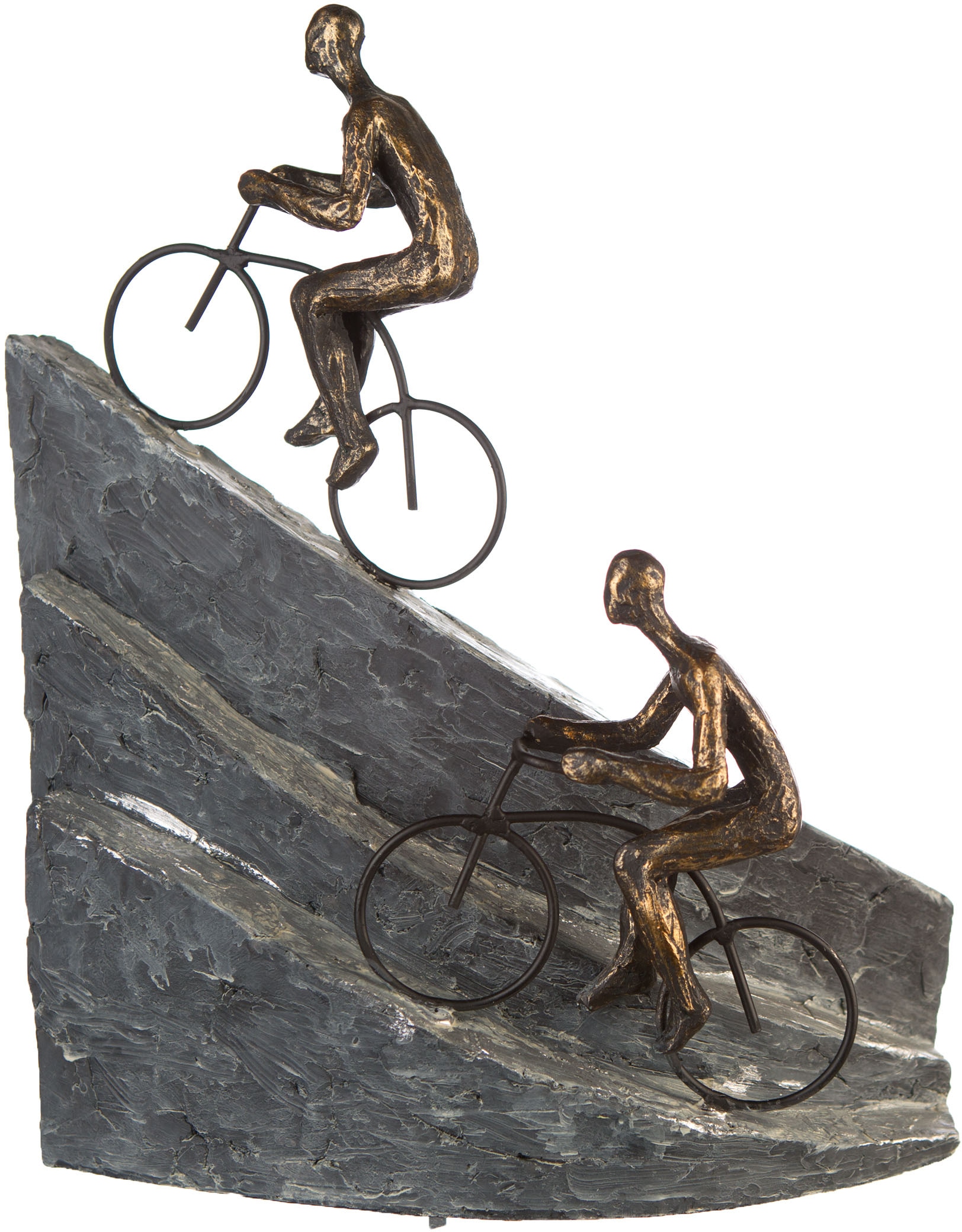 Casablanca by Gilde Dekofigur »Skulptur Racing, bronzefarben/grau«, (1 St.),  bronzefarben/grau, Polyresin auf Rechnung kaufen