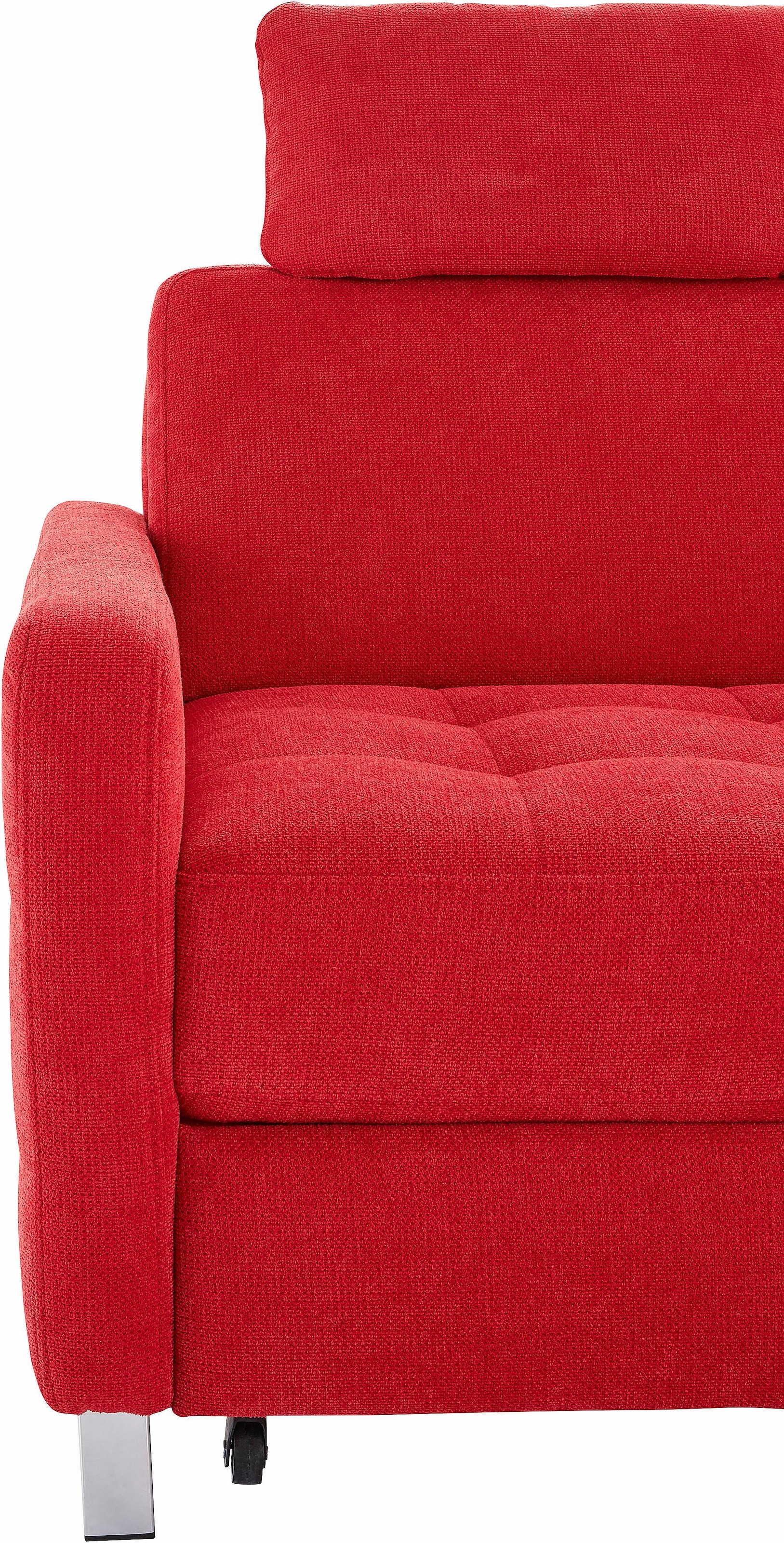 sit&more Ecksofa »Pablo L-Form«, wahlweise mit Bettfunktion