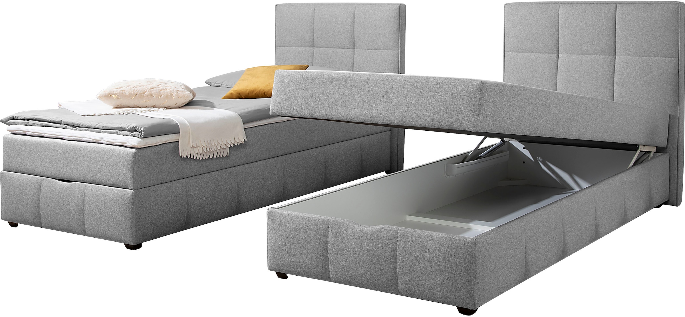 Home affaire Boxbett »Niemes« Boxbett mit Bettkasten, inkl. Topper