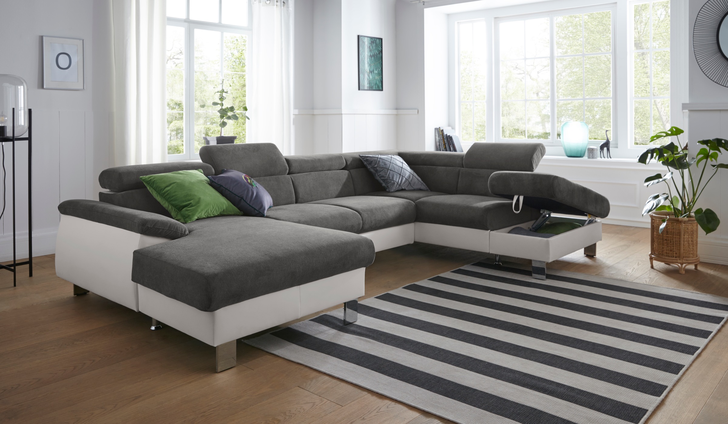 COTTA Wohnlandschaft »Komaris U-Form, B: 320 cm« mit Kopfteilverstellung, o günstig online kaufen