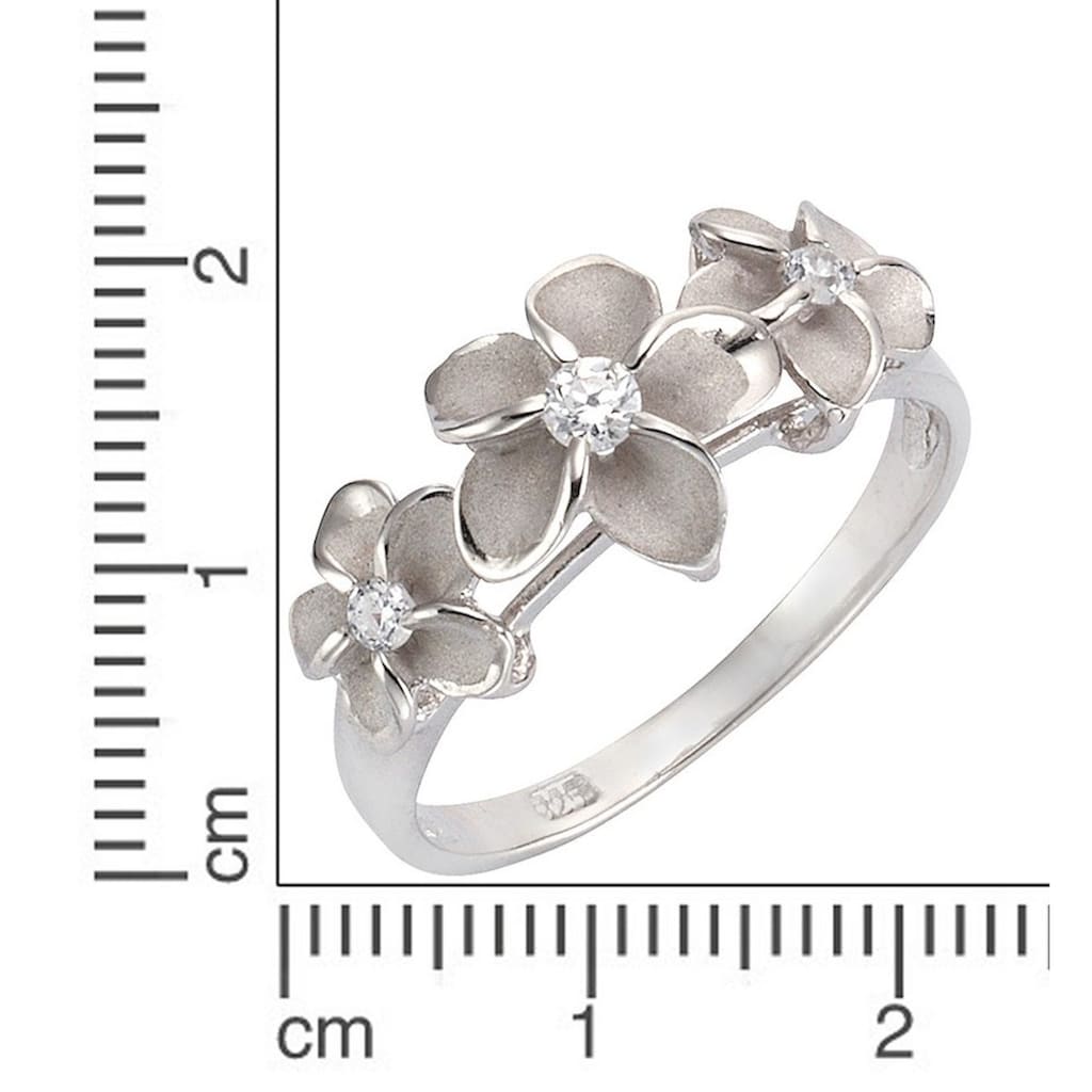 Firetti Fingerring »Schmuck Geschenk Silber 925 Silberring Blume/Blüte«