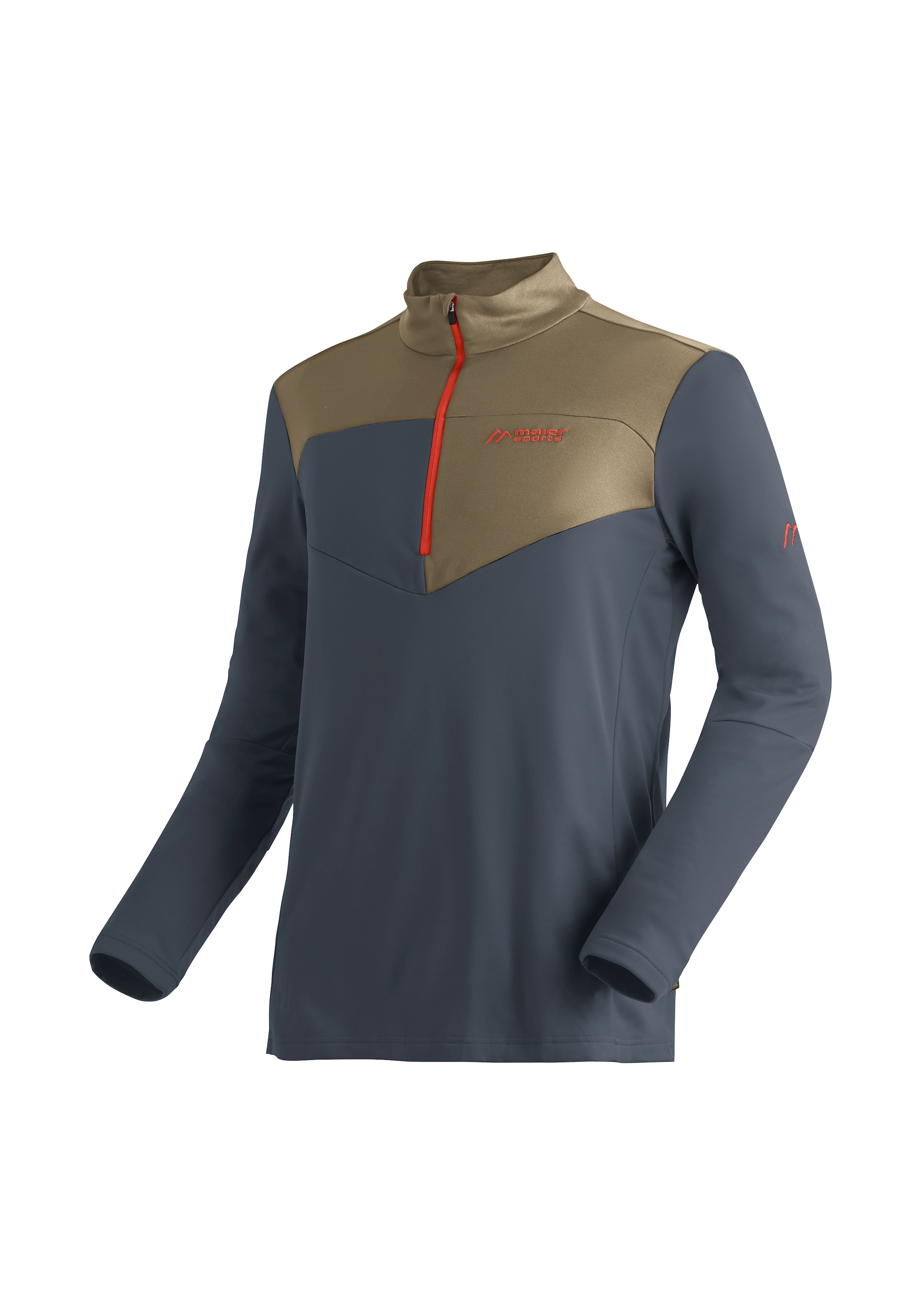 Maier Sports Rollkragenpullover »Felian« Herren Midlayer, pflegeleichtes Half-Zip Fleece, Regular Fit