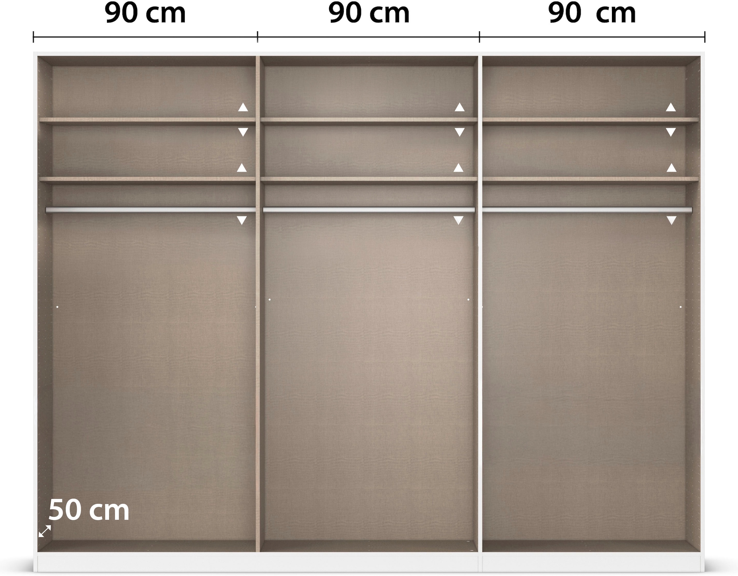 rauch Kleiderschrank »Drehtürenschrank Schrank Garderobe Wäscheschrank Schlafzimmer AVOLA«, (in 3 verschiedenen Ausstattungen BASIC/CLASSIC/PREMIUM), mit hochwertigen Stangengriffen in Schwarz aus Metall MADE IN GERMANY