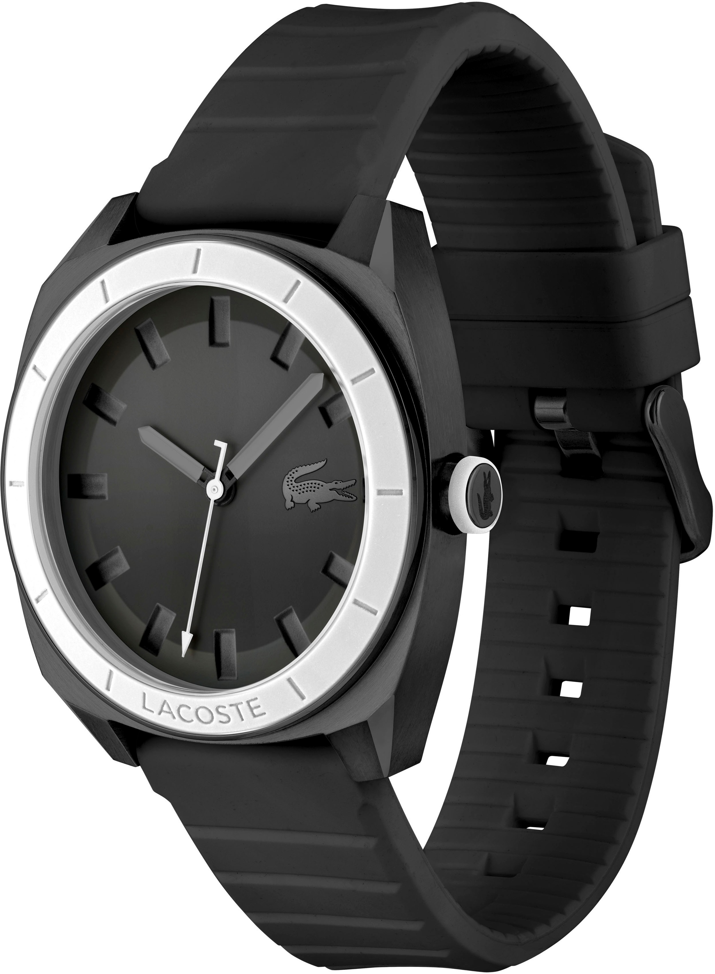 Lacoste Quarzuhr »SPRINT«, Armbanduhr, Herrenuhr, Mineralglas, Silikonarmband