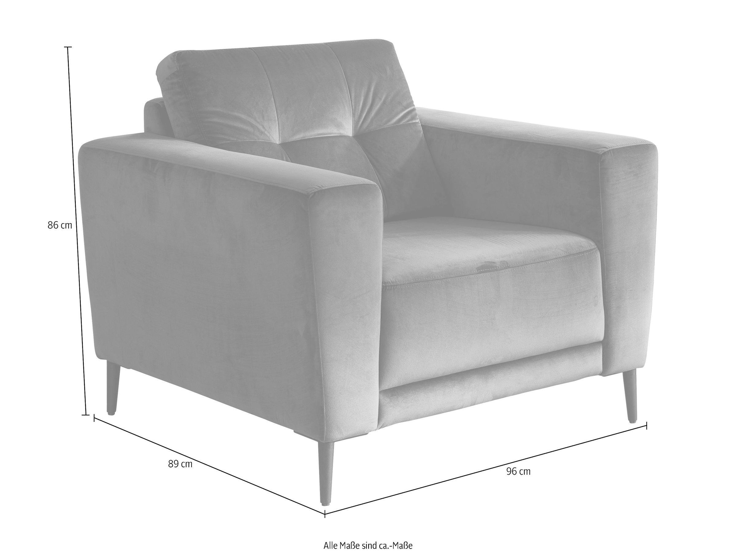 Trends by HG Sessel »Barcelona« mit Metallfuss, frei im Raum stellbar