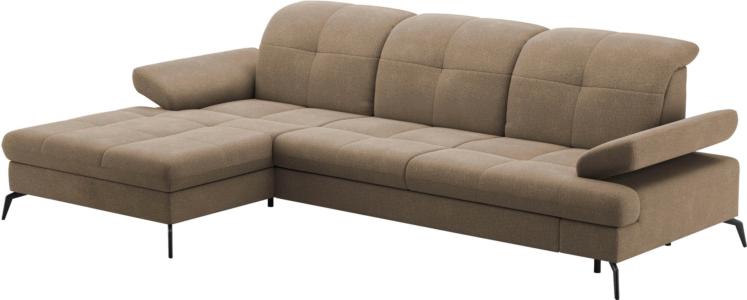 sit&more Ecksofa »Amica, L-Form, inkl. Sitztiefenverstellung & Armteilverstellung«, wahlweise mit Bettfunktion, Bettkasten und Kopfteilverstellung