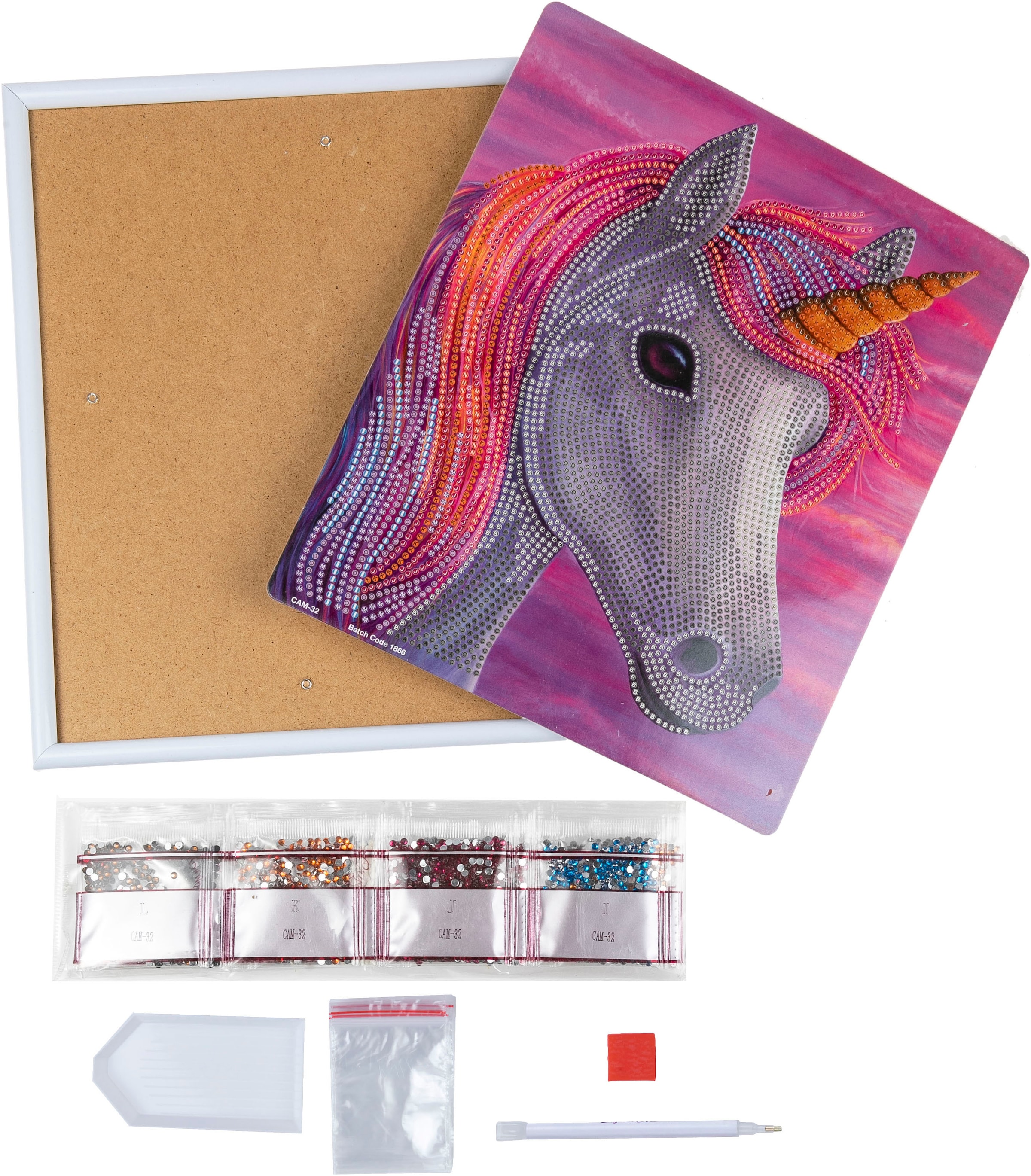 CRAFT Buddy Kreativset »Crystal Art, Einhorn« mit Rahmen