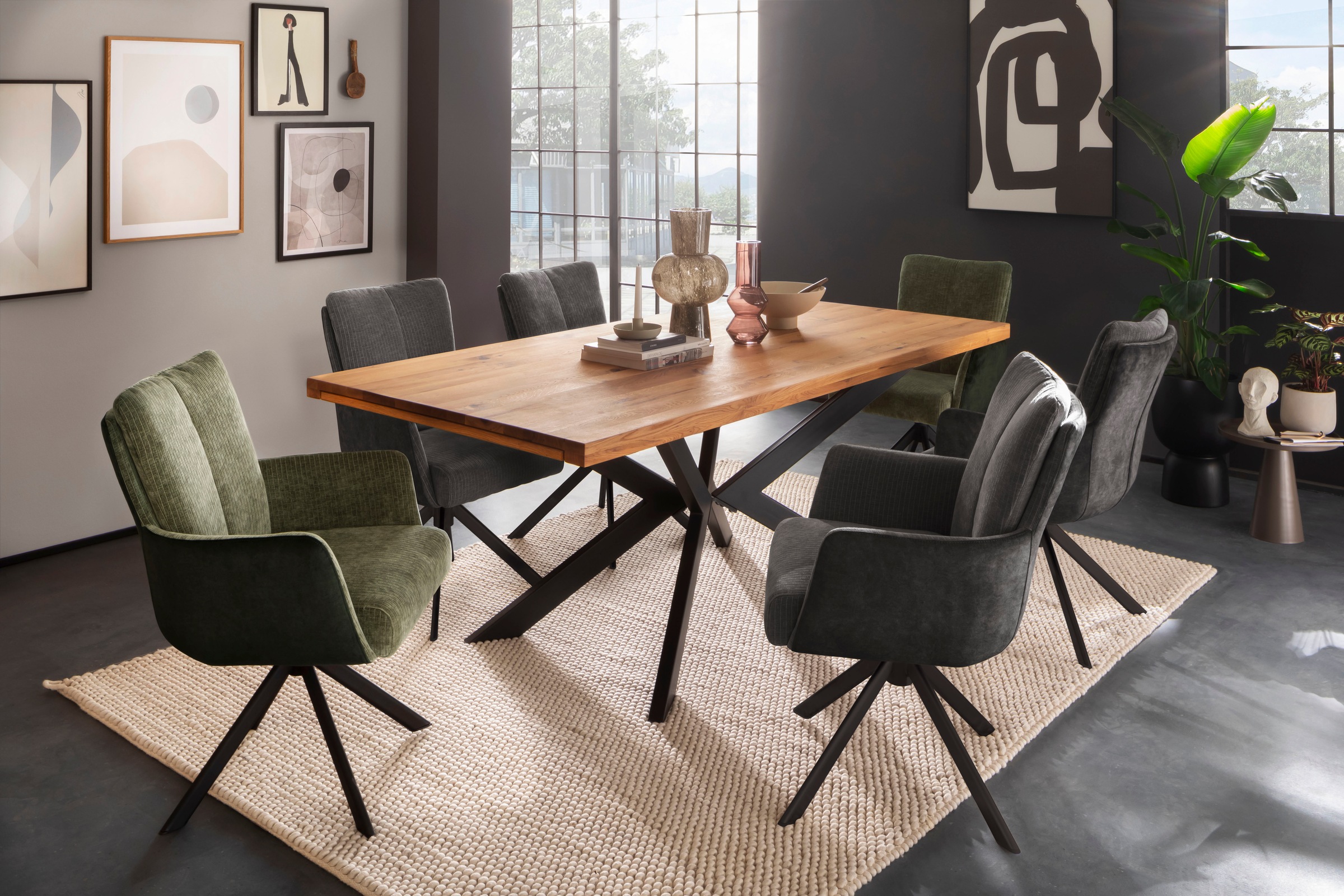 MCA furniture Esszimmerstuhl »MALIA«, (Set, 2 Stck), 360° drehbar, Taschenf günstig online kaufen