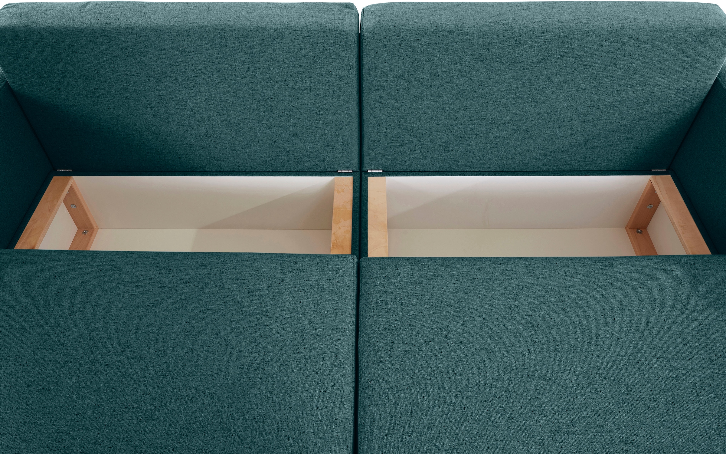 INOSIGN Ecksofa »Marva 3tlg. L-Form«, beide Armlehnelemente ausziehbar für Bettfunktion, mit Bettkasten