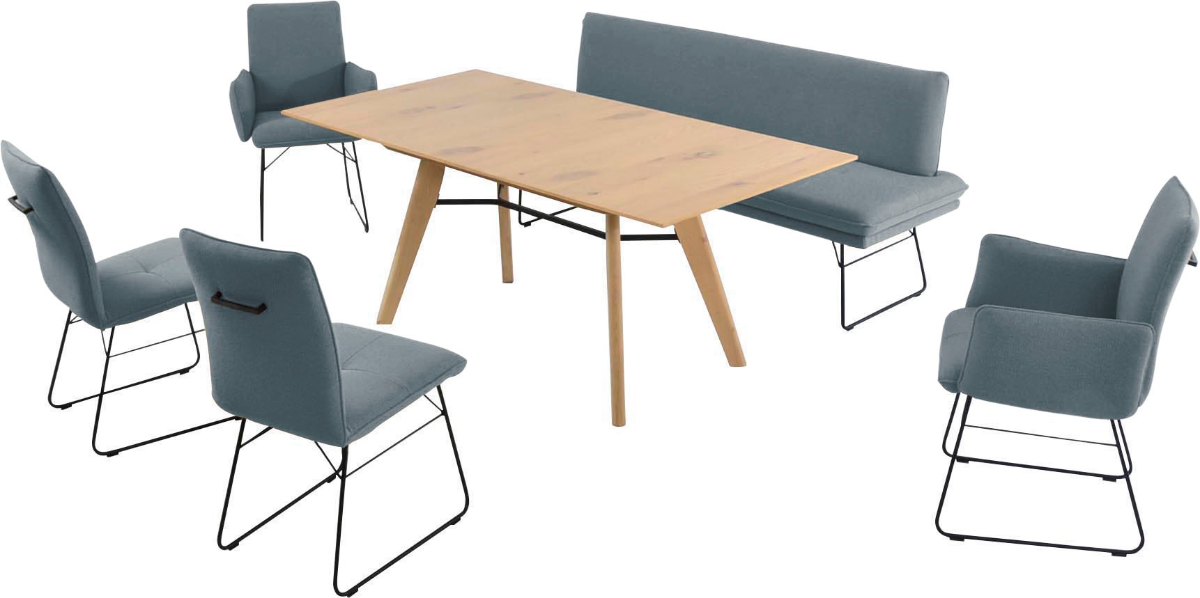 K+W Komfort & Wohnen Essgruppe »Giacomo IV« 6 Stk. tlg. Polsterbank in 2 Gr günstig online kaufen