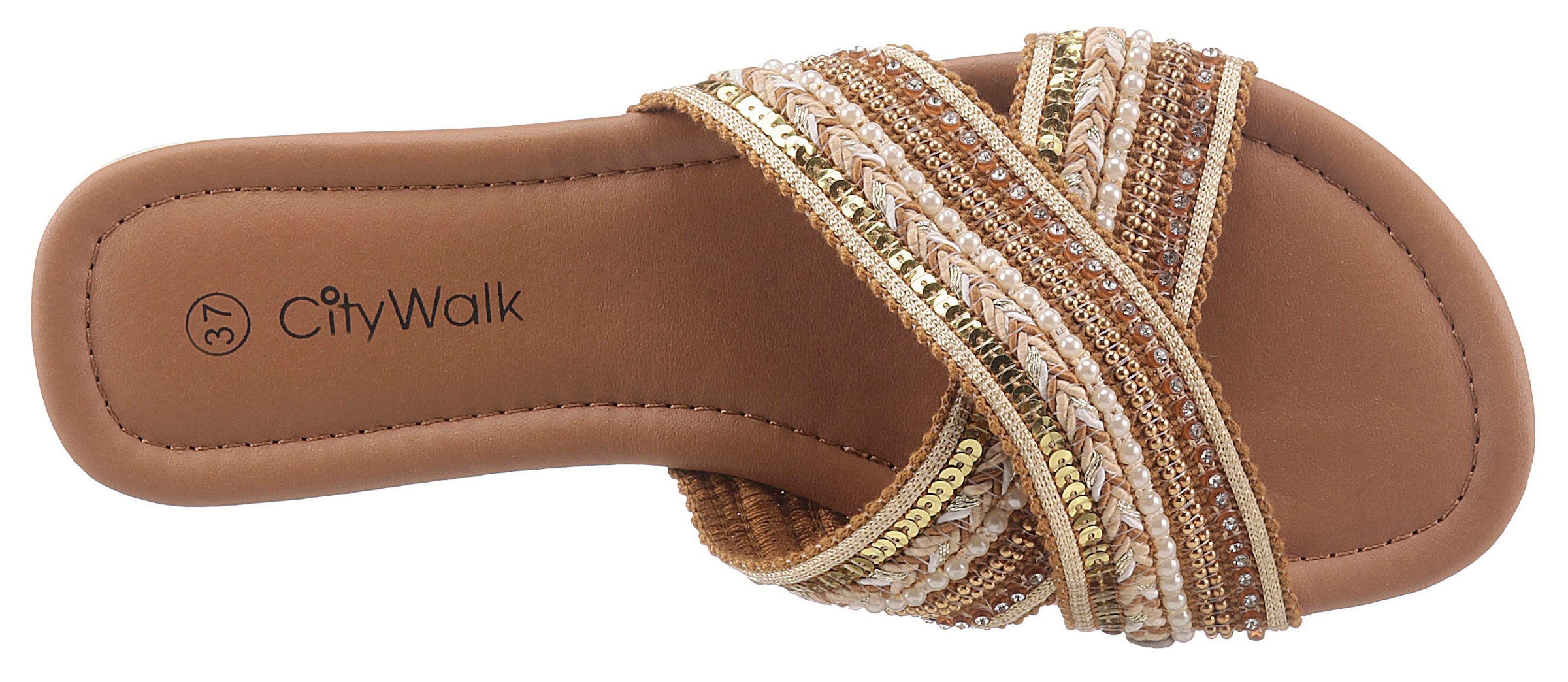 CITY WALK Pantolette, Sommerschuh, Schlappen im Boho-Look