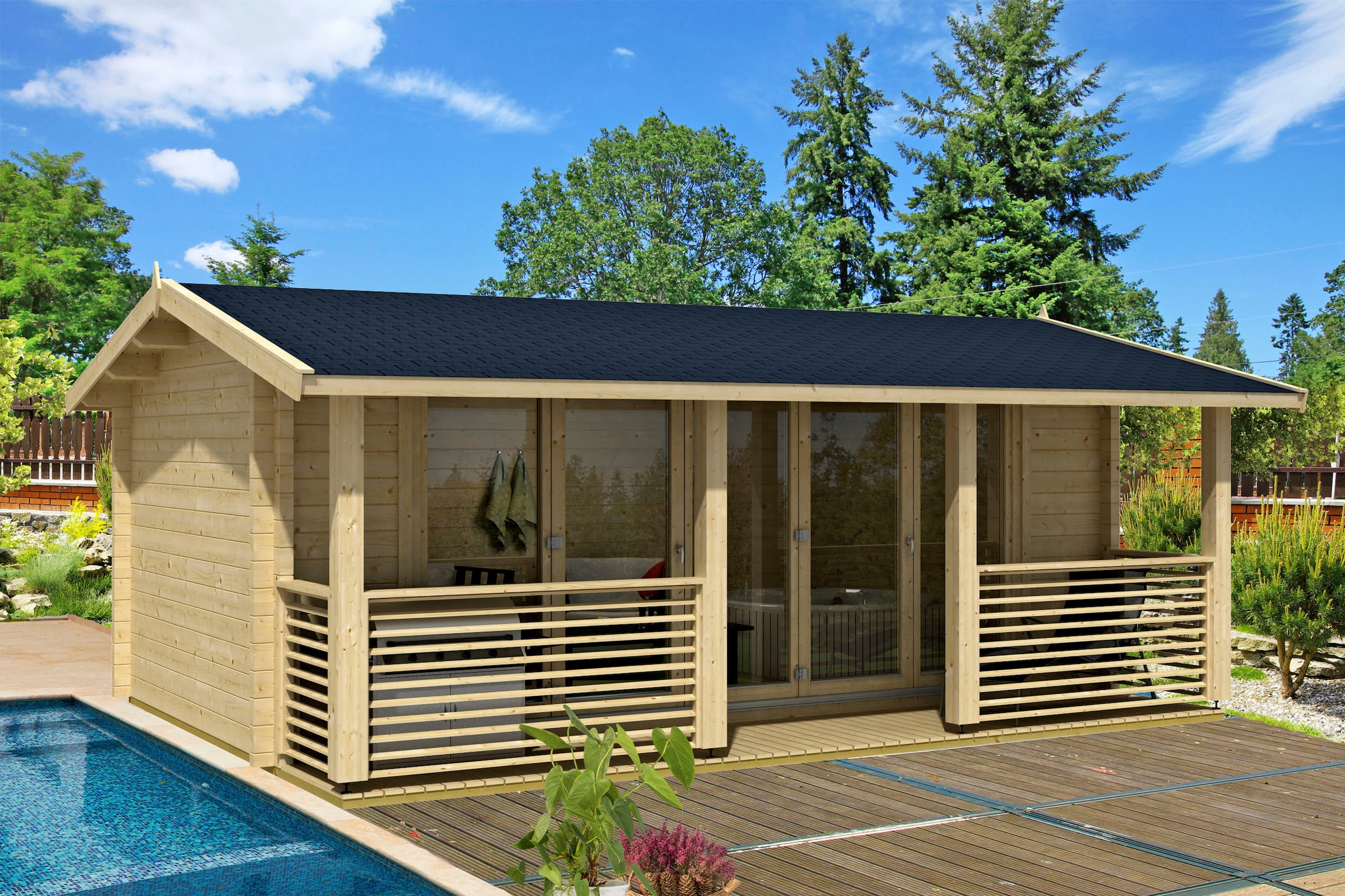 LASITA MAJA Gartenhaus »LYNDHURST«, (Set, inkl. Fussbodenbretter zum verlegen)